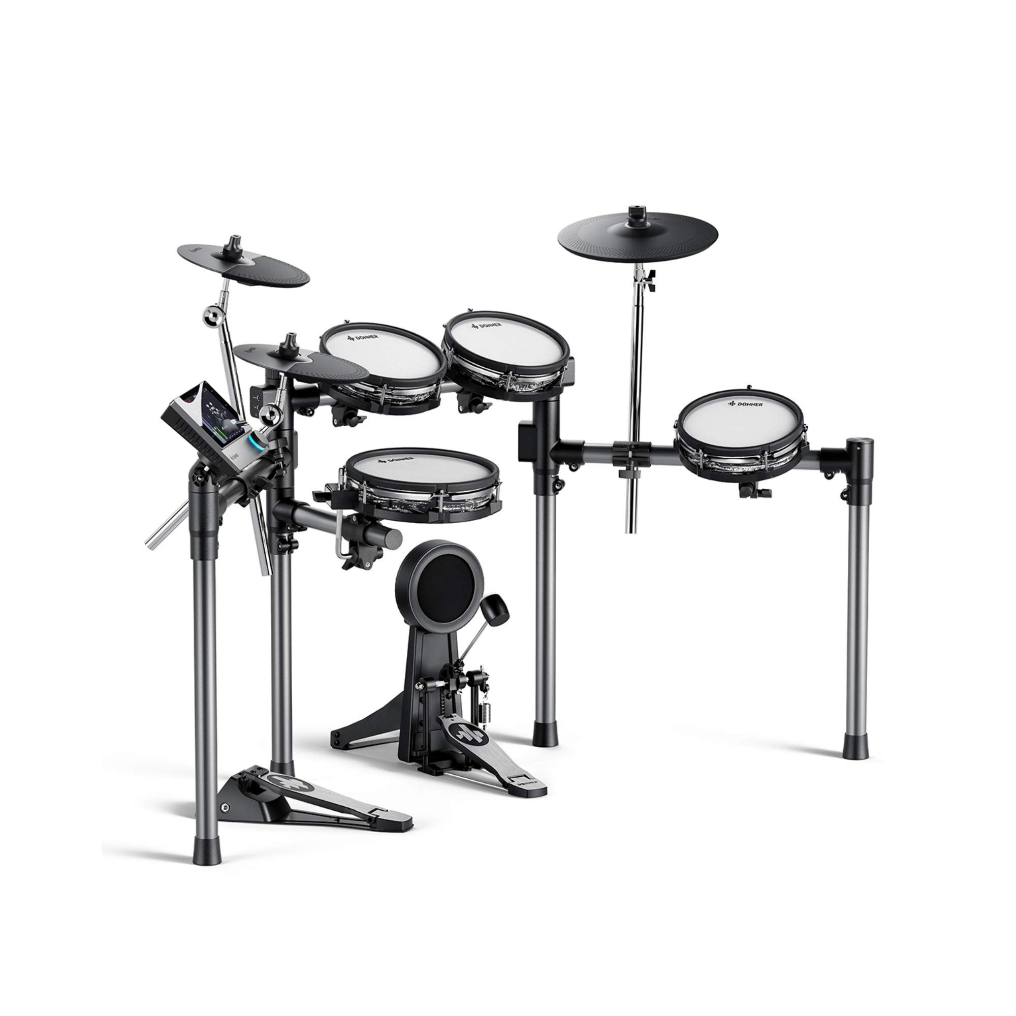 Donner BEAT 5-Drum 3-Cymbal Electronic Drumkit Set with Touch Screen for Pros