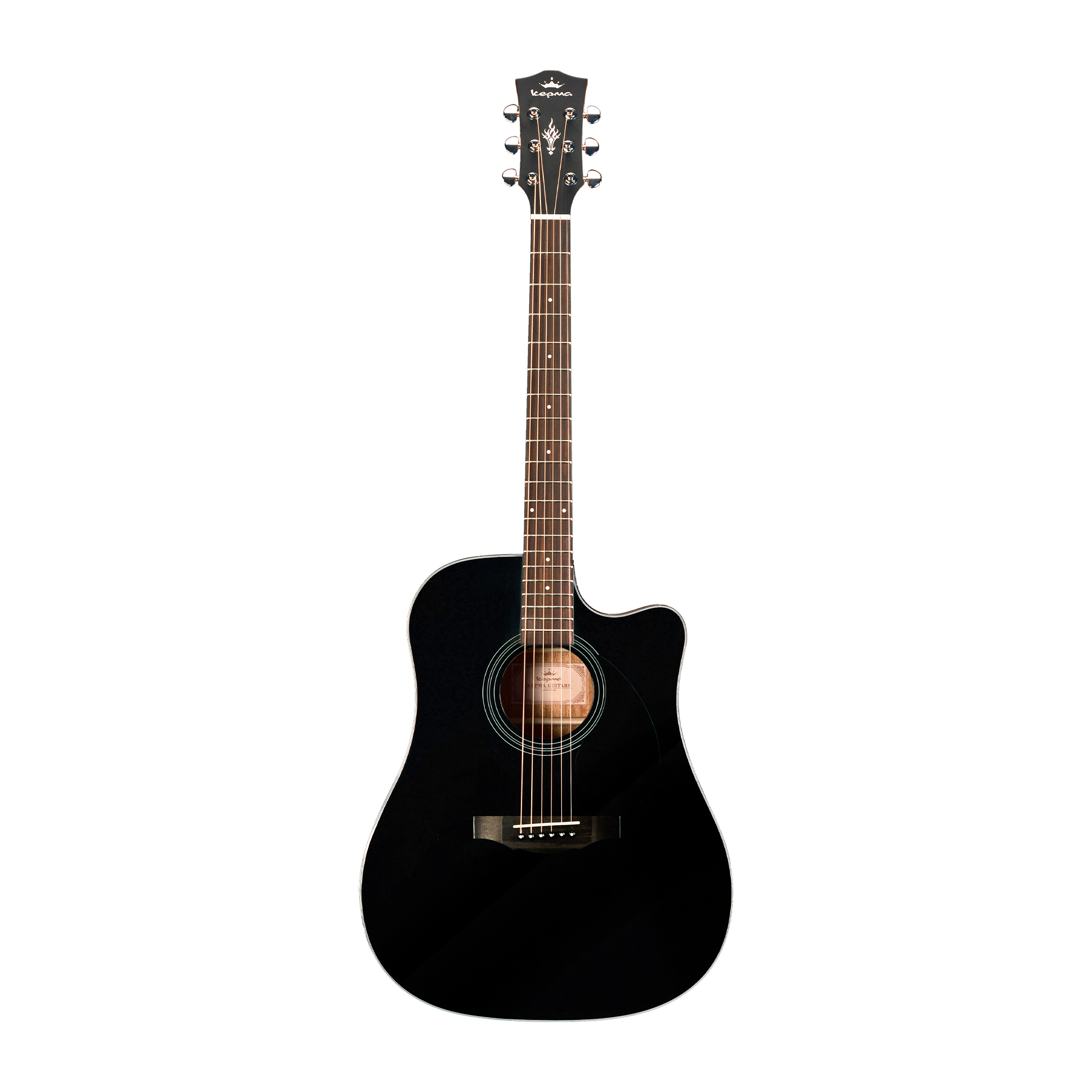 Kepma EDC Acoustic Guitar - Black Matt