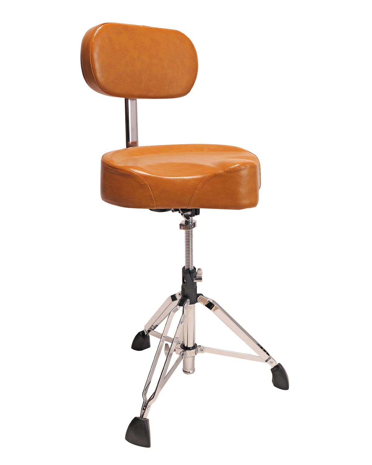 Strydom Comfort Core 1000 ERGO BACK Edition drum throne - Vintage Brown Leather