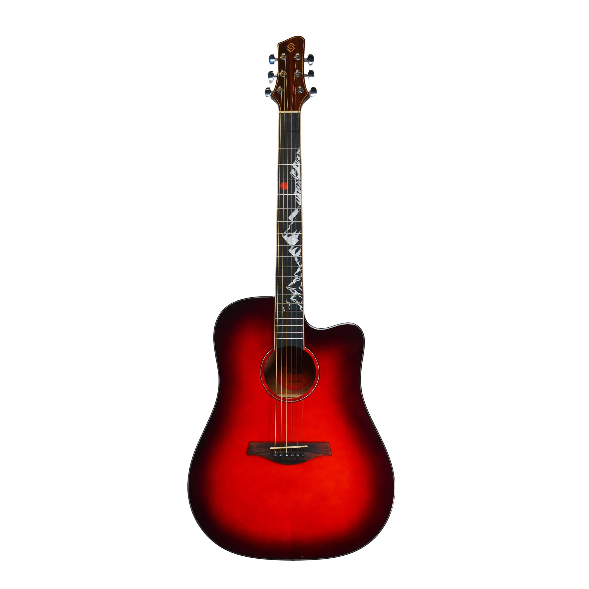 Strydom D241C Red moon acoustic guitar Cherry red