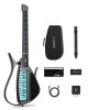 Enya CYBER-G Stringless Smart Guitar, Foldable Travel Backing Guitar, Built-in Drum Machine &amp; Bassline, 20 instrument Sounds for One-Man Band, App Interactive Chord Sheets For Adults &amp; Teens(Black)