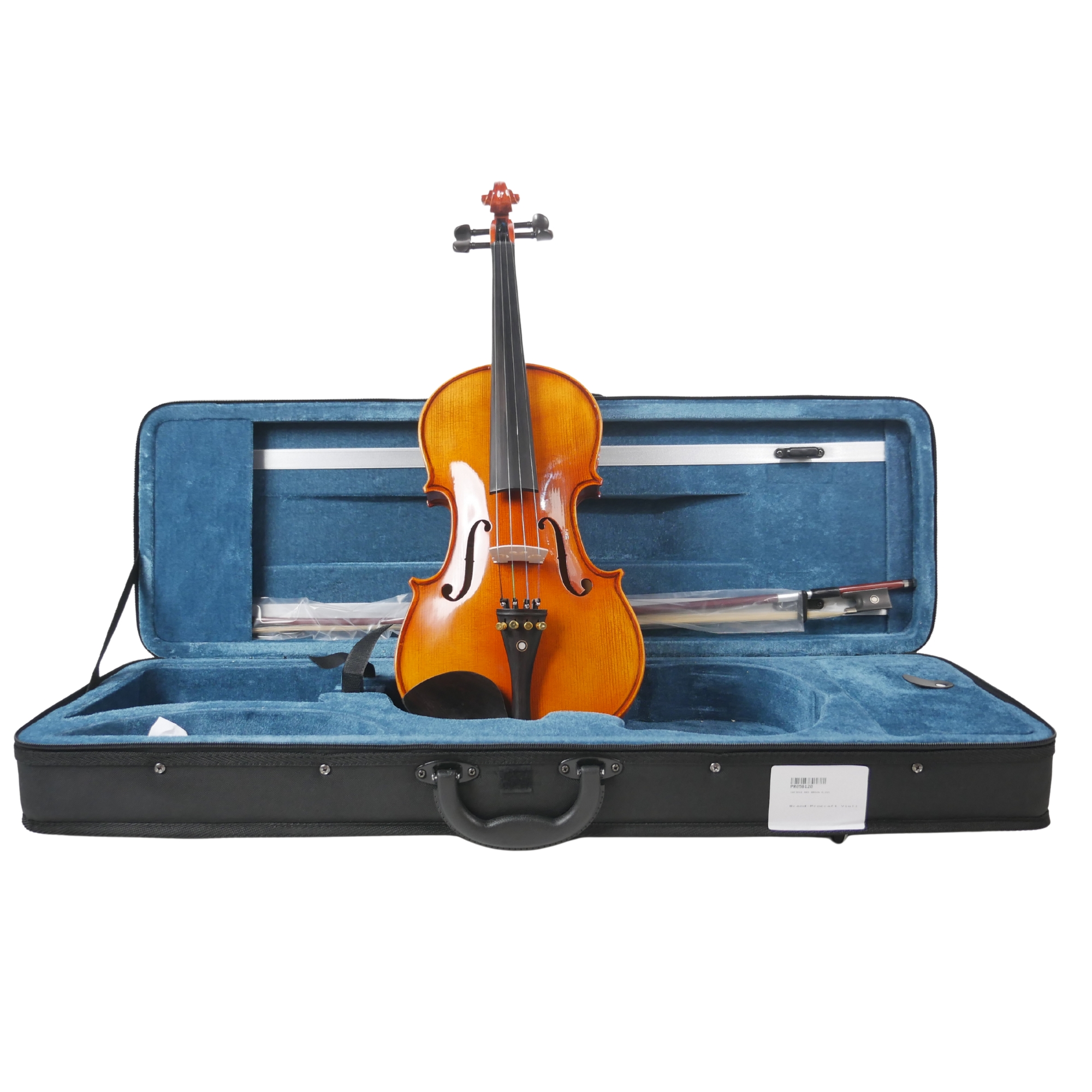 PR VNF103E Antique Gloss Finish Acoustic Violin Spruce Top Flame Maple A-Grade Ebony Bow Case