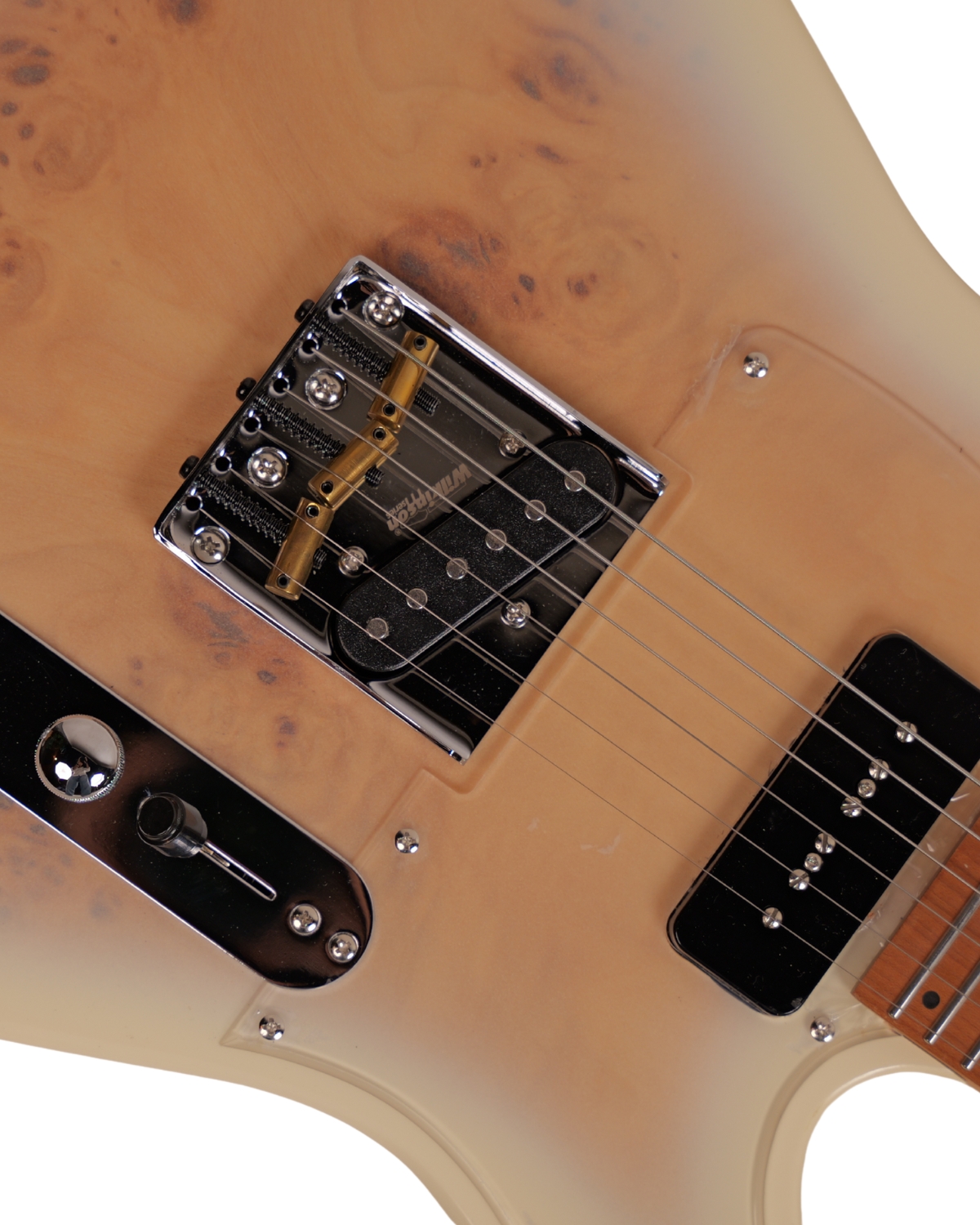 SQOE SETL550 Ivory Whisper White Tele-Style Guitar