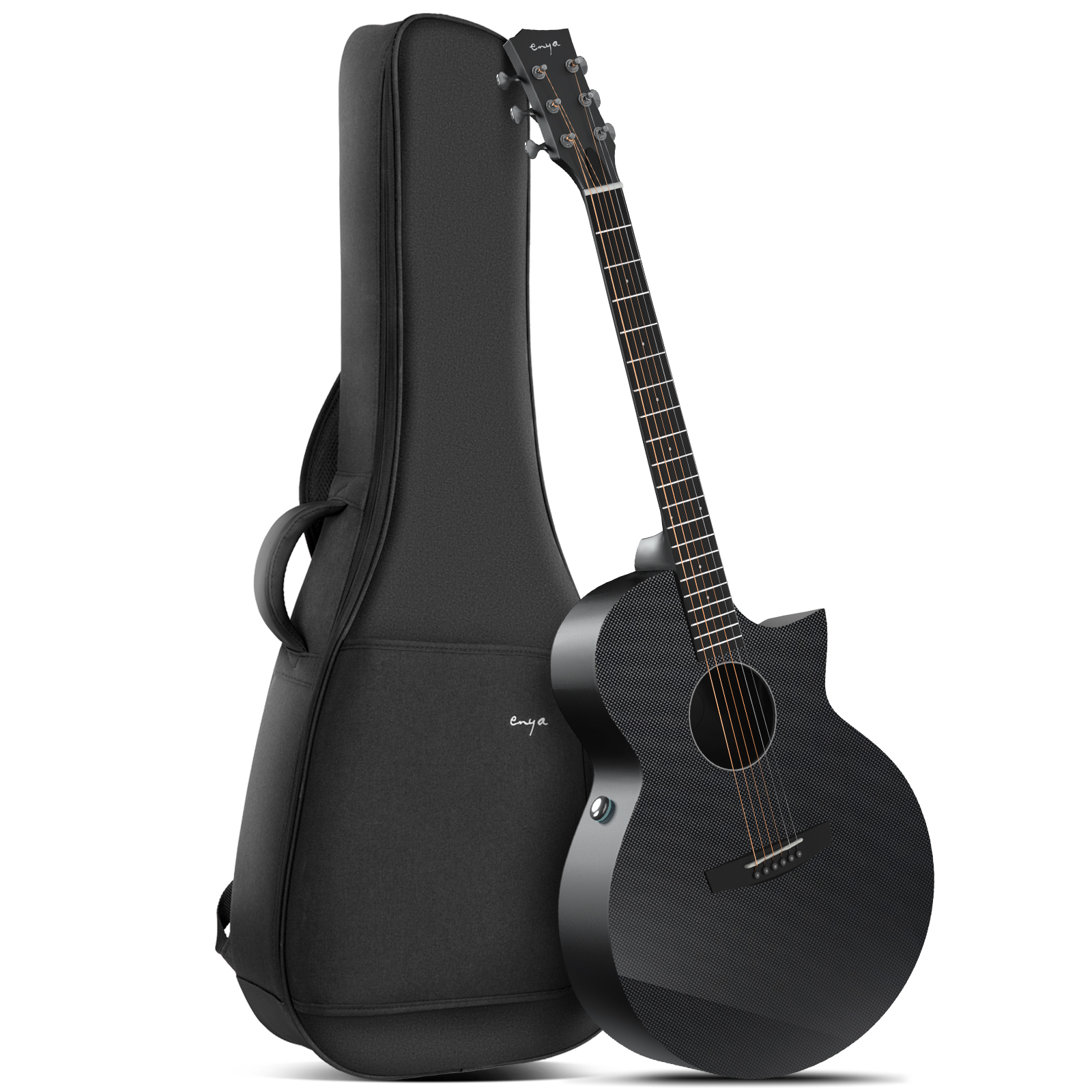 Enya EA-X3 PRO EQ SP1 TransAcousticAcousticplus Guitar- Black Glossy