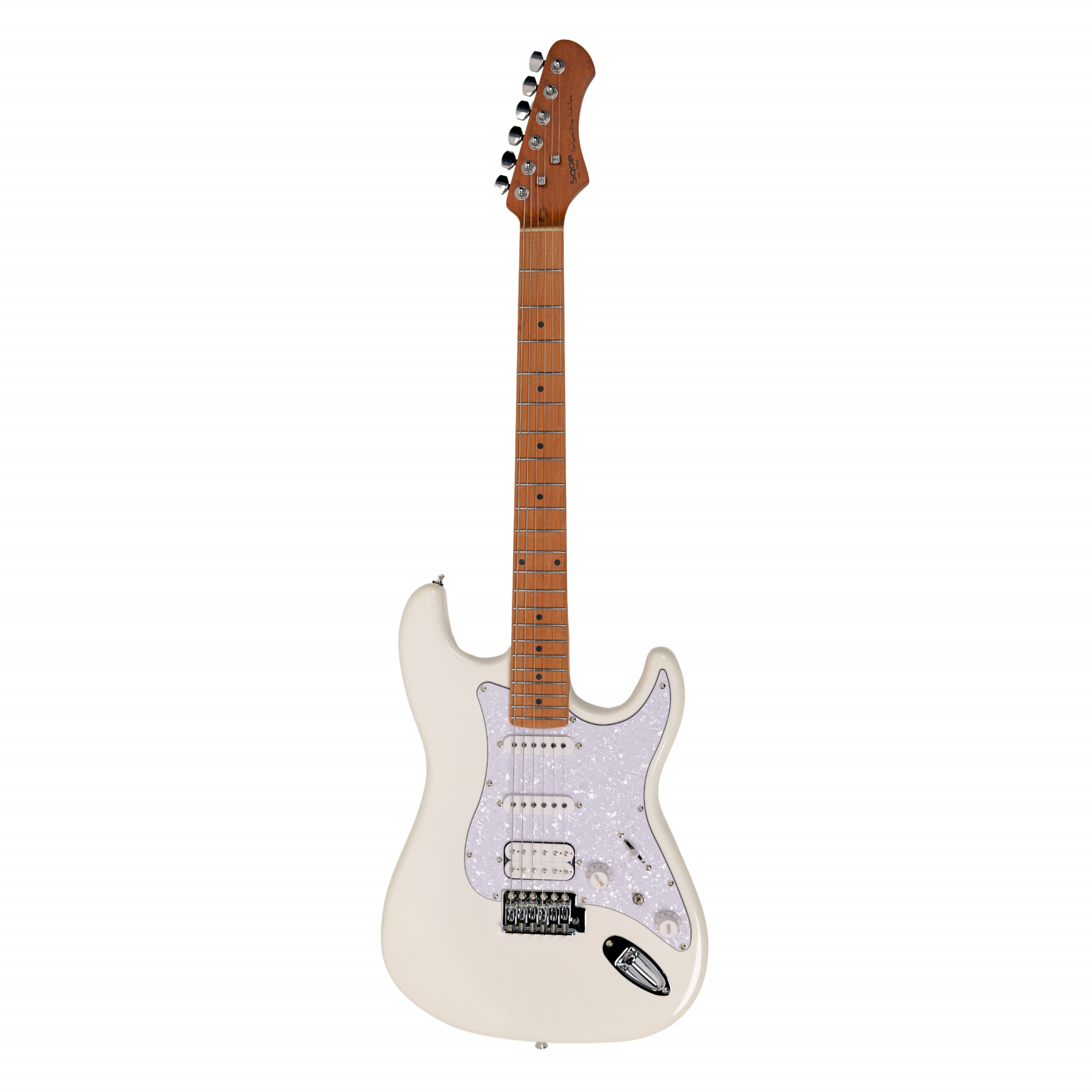 SQOE SEST500 Pearl White Electric Guitar HSS
