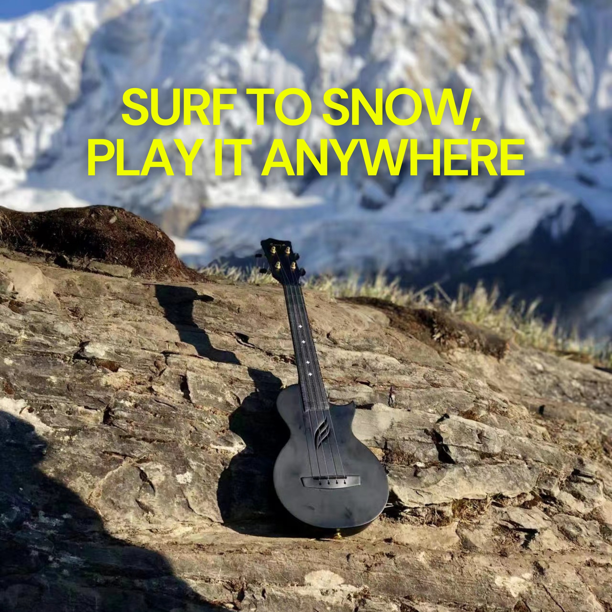 Enya Concert Nova U Carbon Fiber Travel Ukulele- Black