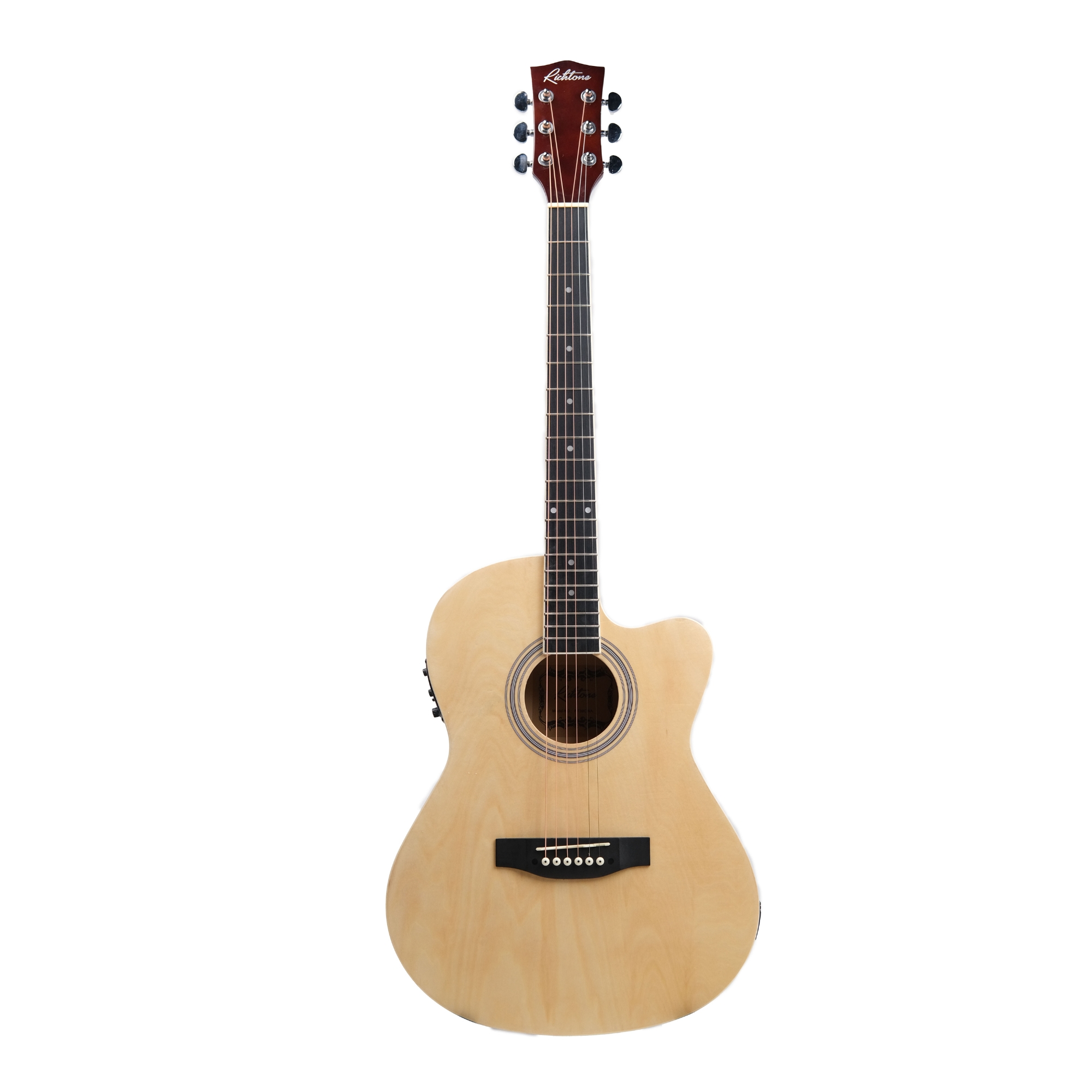 Richtone 39inch RT39CEQ 3 BAND EQ Natural glossy cutaway guitar