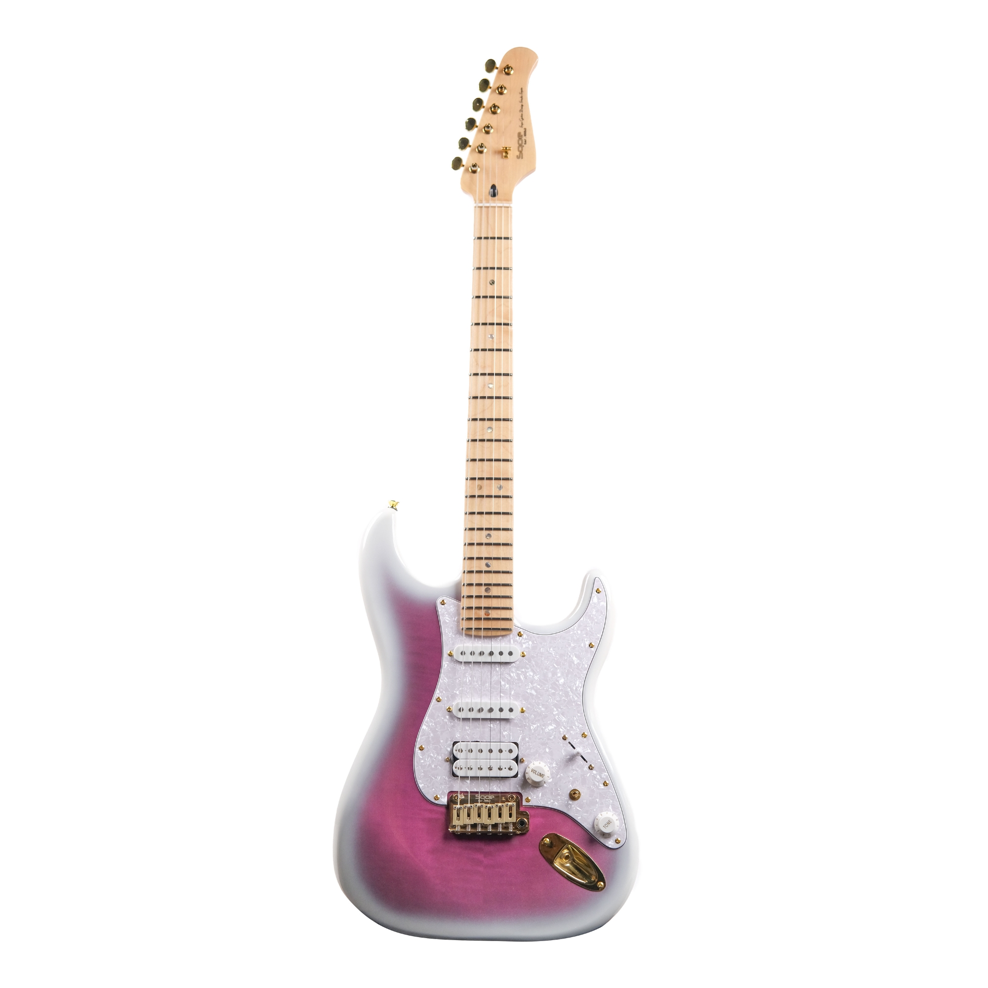 SQOE SEST900 alnico 5 HSS Flame maple top - purple haze