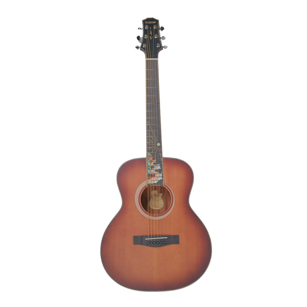 Image of SQOE PFZL-38BS Simple Journey 36-Inch Travel Acoustic Guitar - Vintage