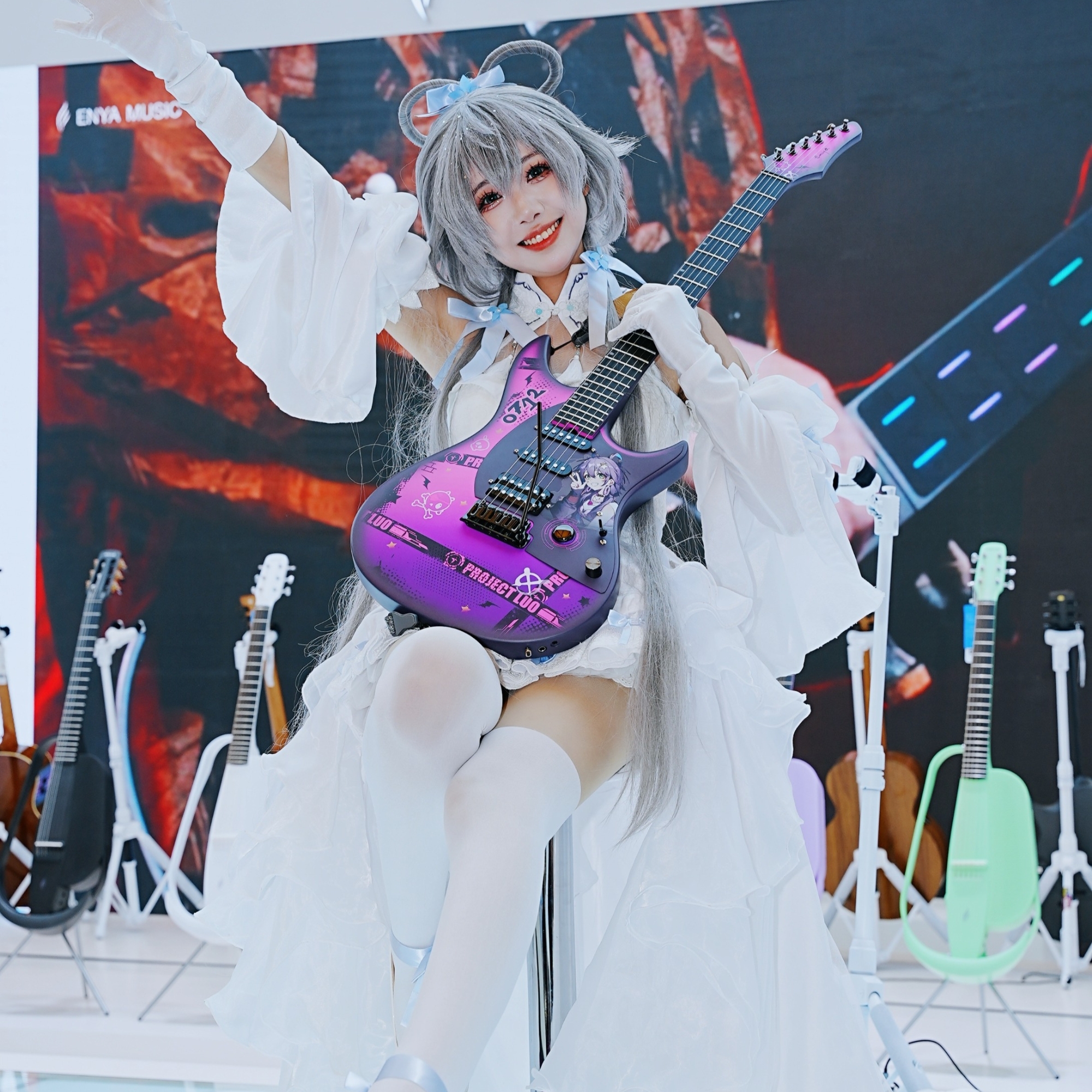 Enya Nova Inspire series Luo Tianyi smart electric guitar  exclusive thickened bag   Type-C charging cable