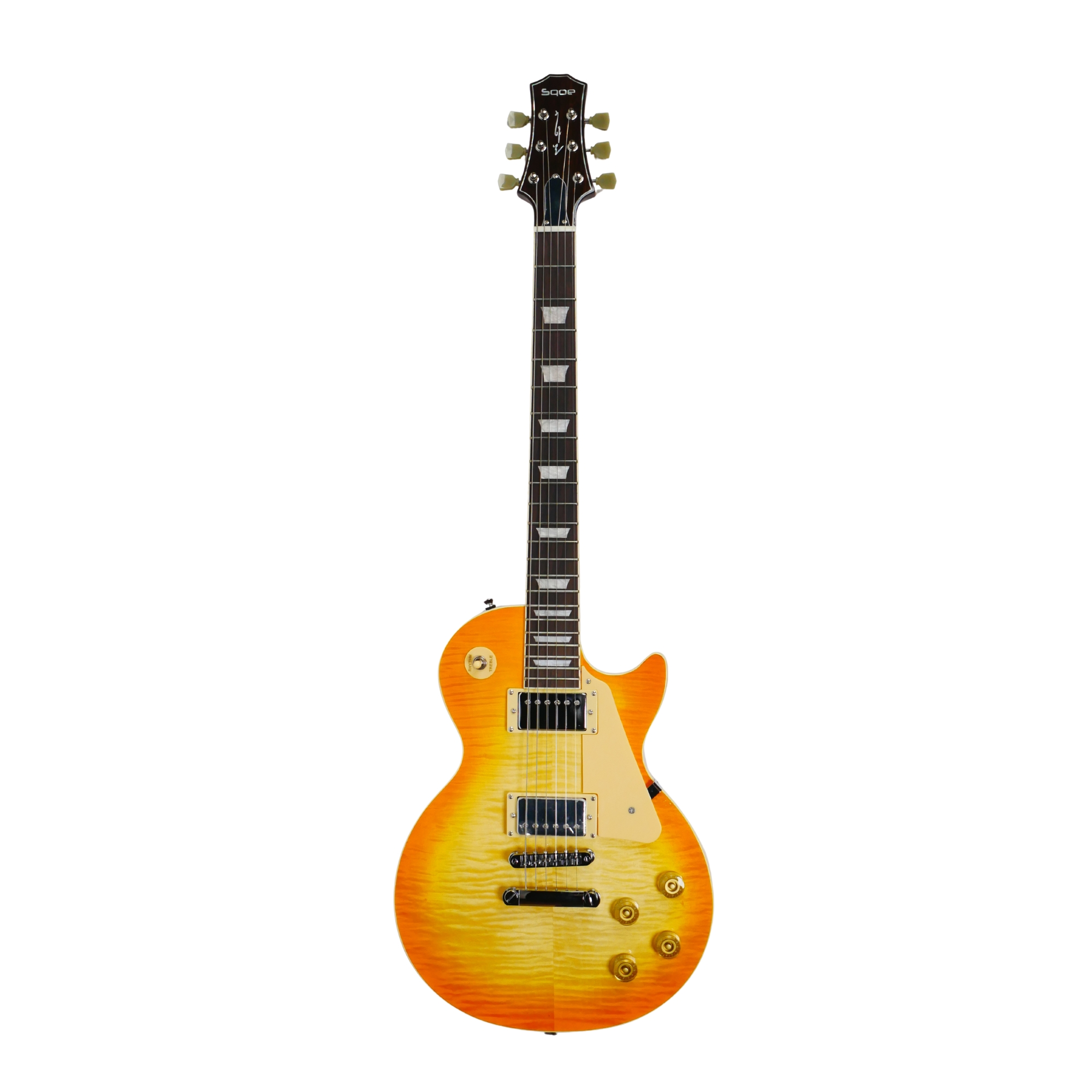 SQOE SELP900 Lemon burst Les Paul Electric Guitar with Hardcase