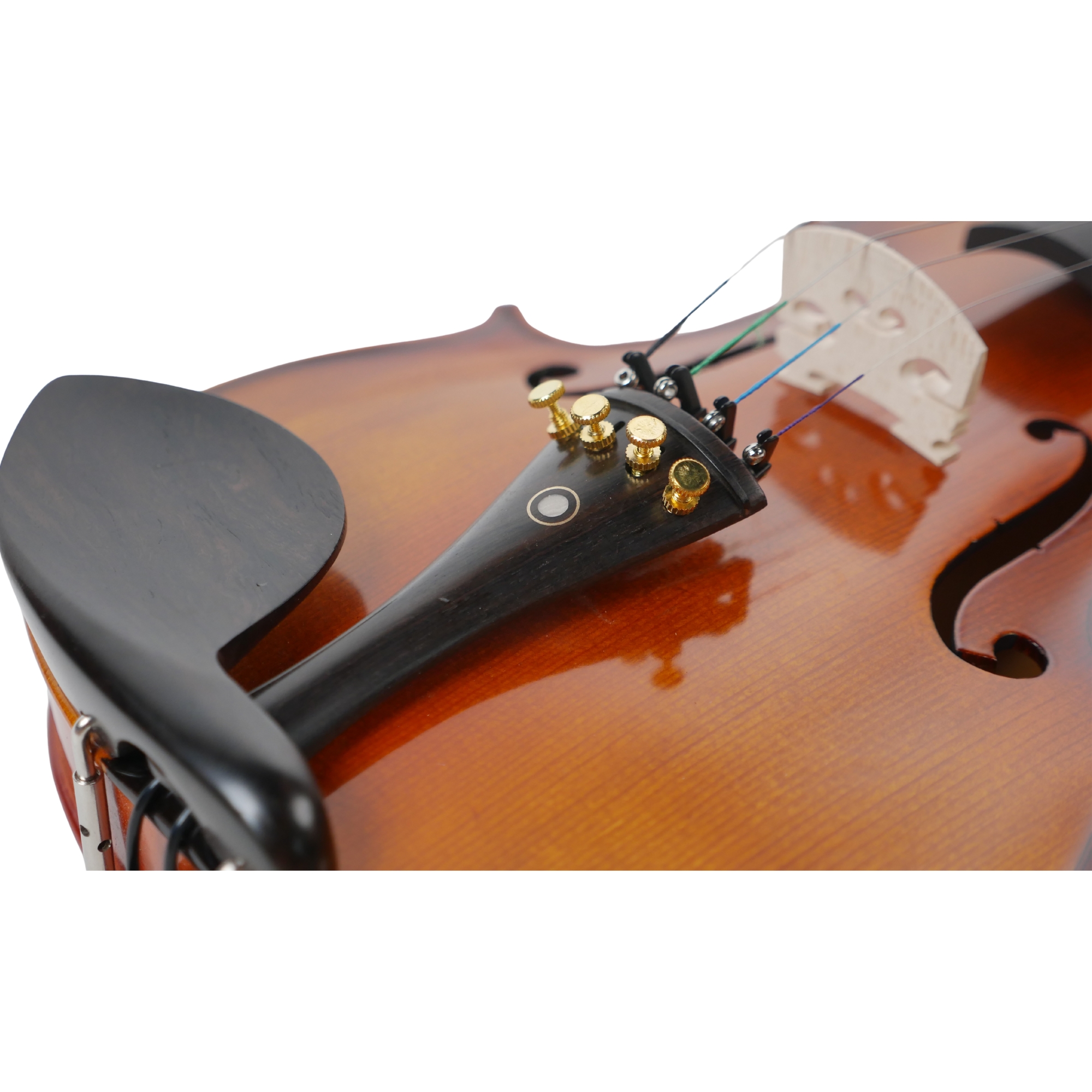 PR VNF103E Acoustic Violin Spruce Top Flame Maple Ebony Fittings Bow Case