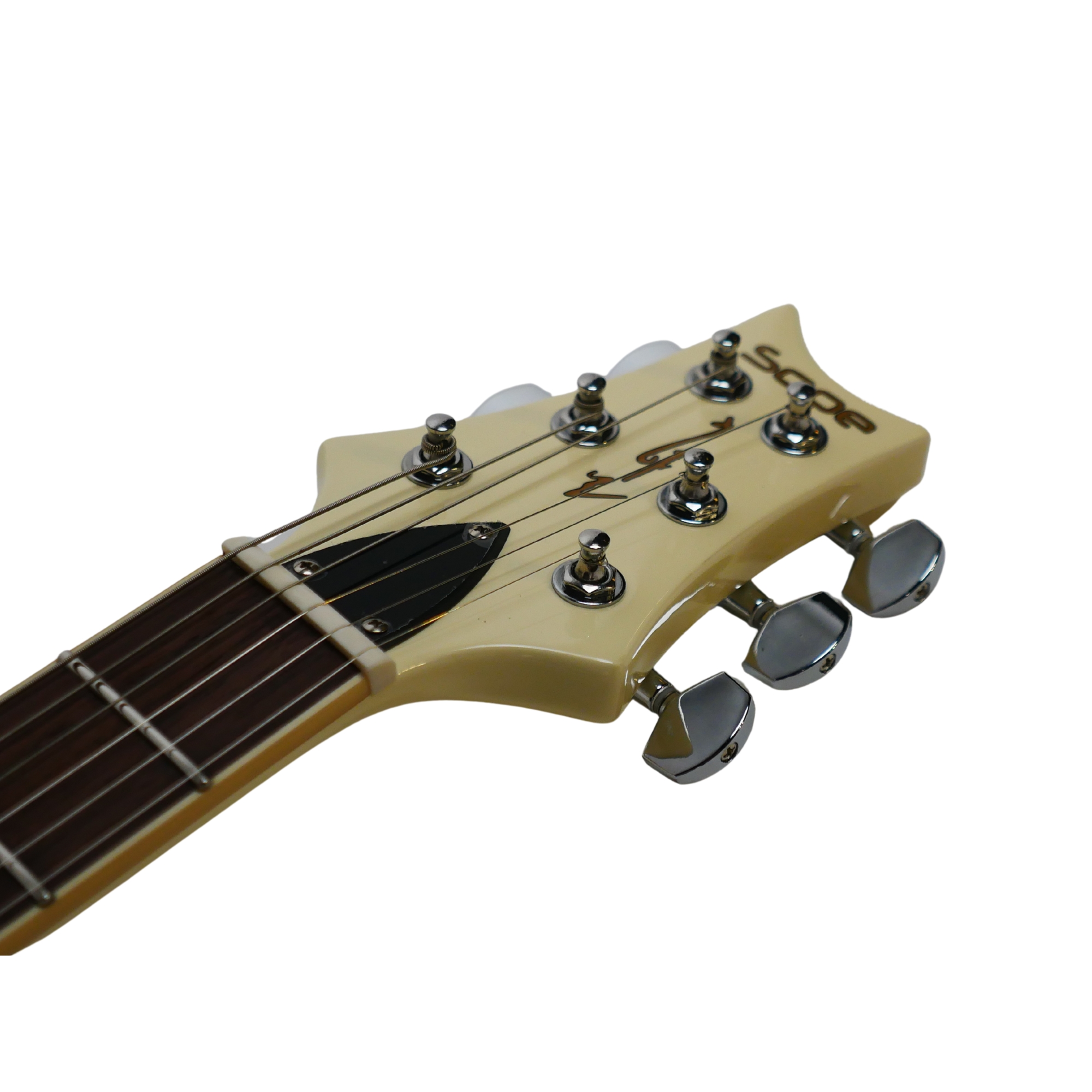 SQOE SE200 OLYMPIC WHITE Electric Guitar Wilkinson Tremolo Mirror Gloss Finish