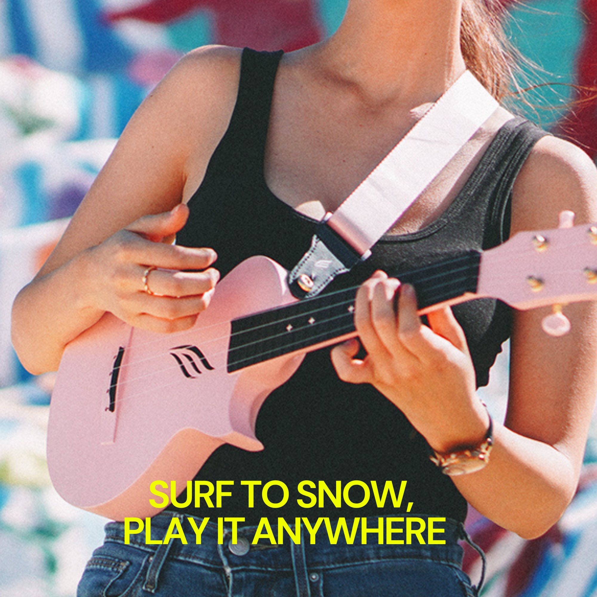 Enya Concert Nova U Carbon Fiber Travel Ukulele-Pink Matt