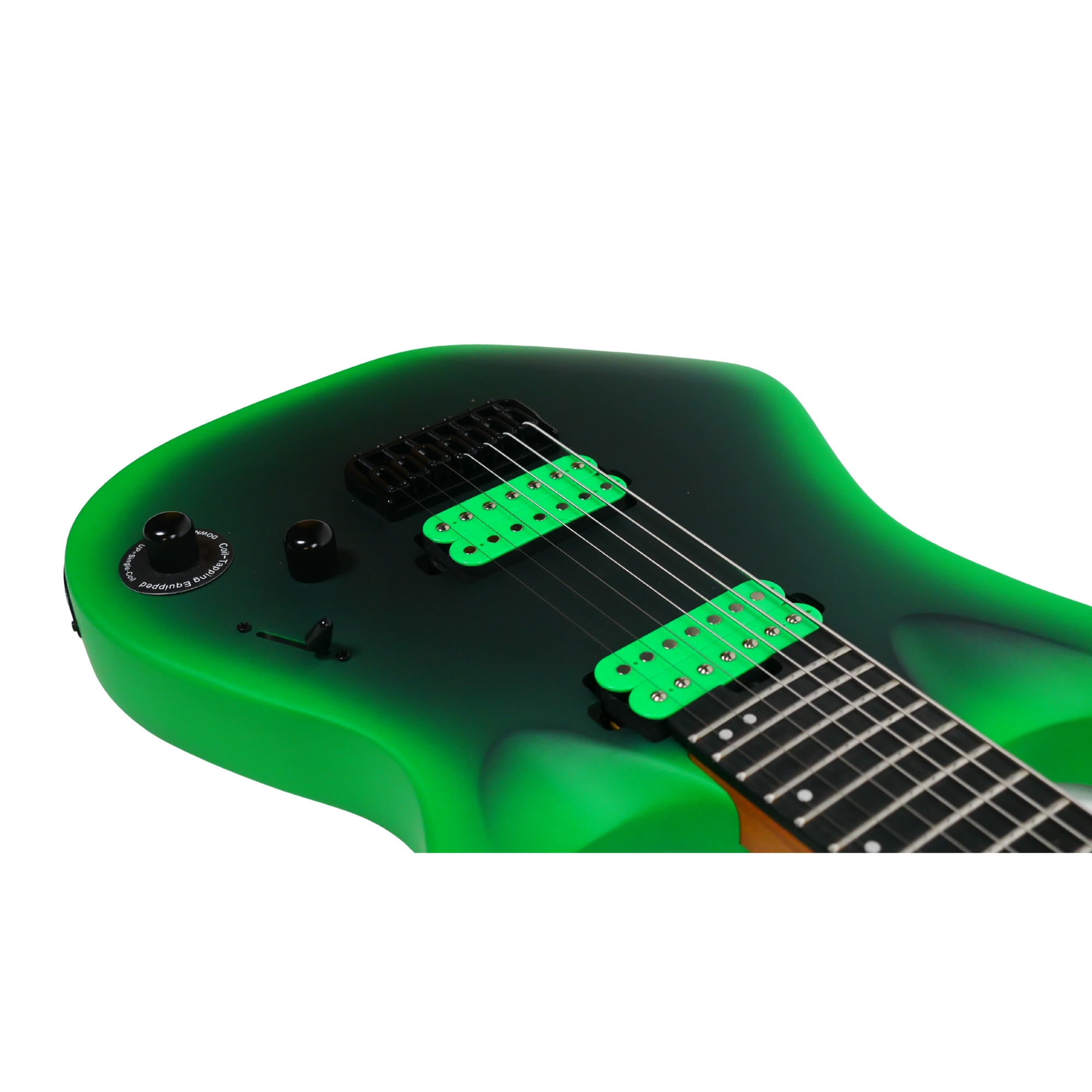 SQOE SEIB7S Venom Fade roasted maple neck and fingerboard detail