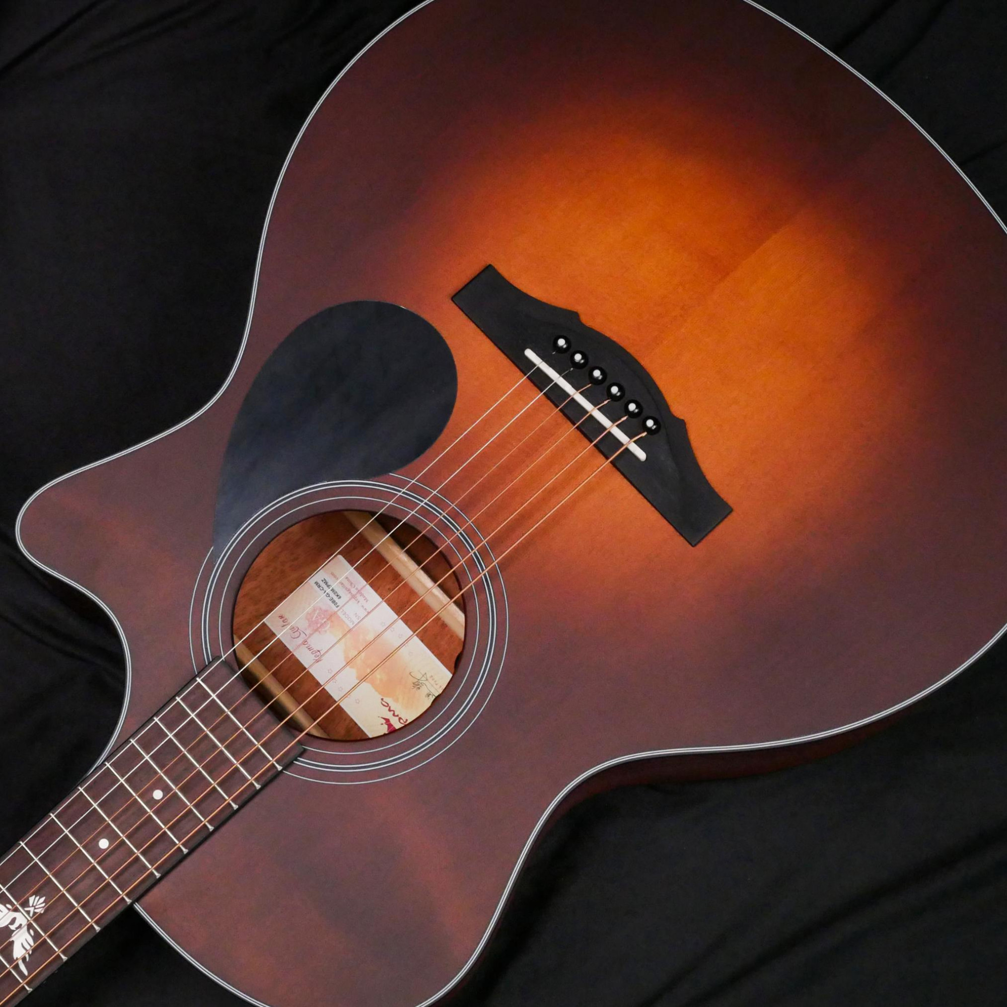 Kepma F0-BE Phoenix Series Solid Top with Fishman sonitone Semi-Acoustic Guitar - Cherry Red Matt