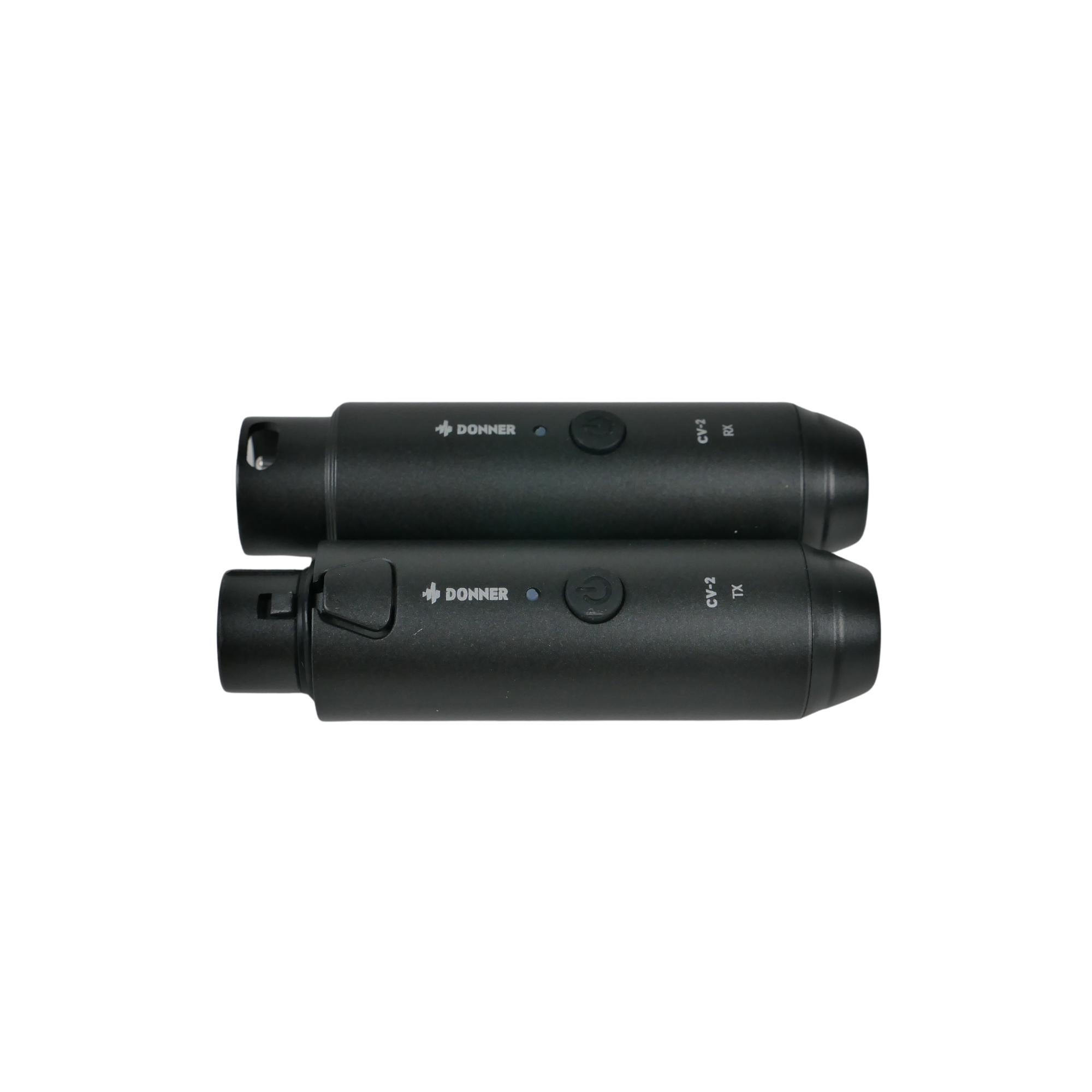Donner CV-2 Wireless XLR Microphone Transmitter Receiver 24GHz Plug-on Wireless Microphone Adapter with 24-bit192kHz High-Resolution for Dynamic Microphone Audio Mixer PA System Camera