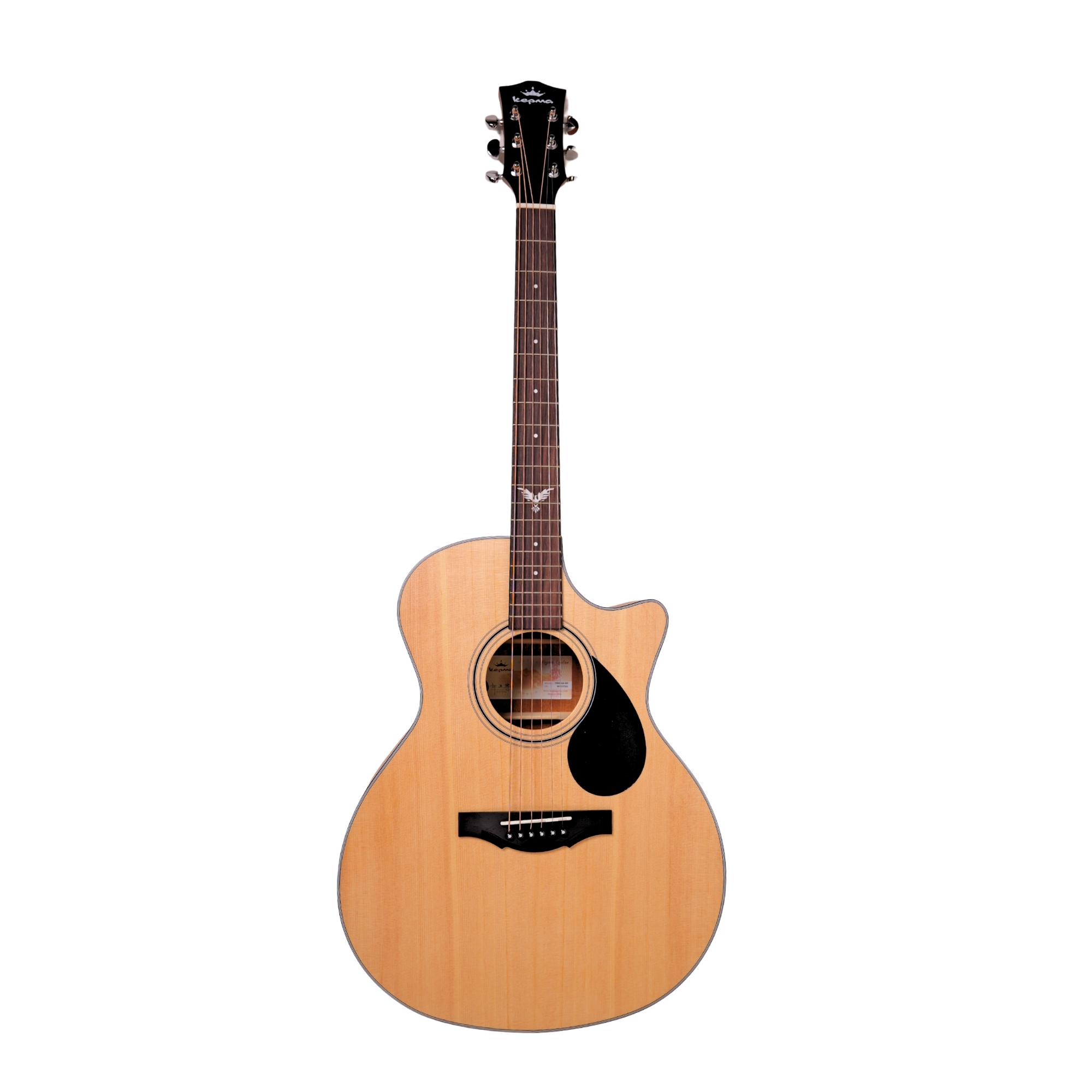 Kepma F0-BE Phoenix Series Solid Top with Fishman sonitone Semi-Acoustic Guitar - Natural