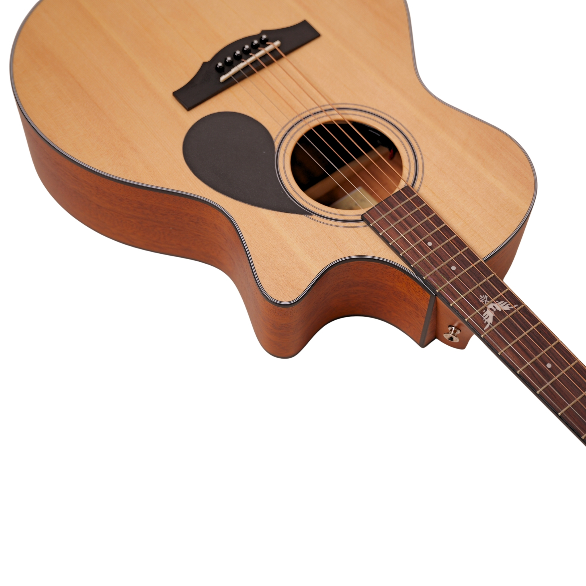 Kepma F0-BE Phoenix Series Solid Top with Fishman sonitone Semi-Acoustic Guitar - Natural