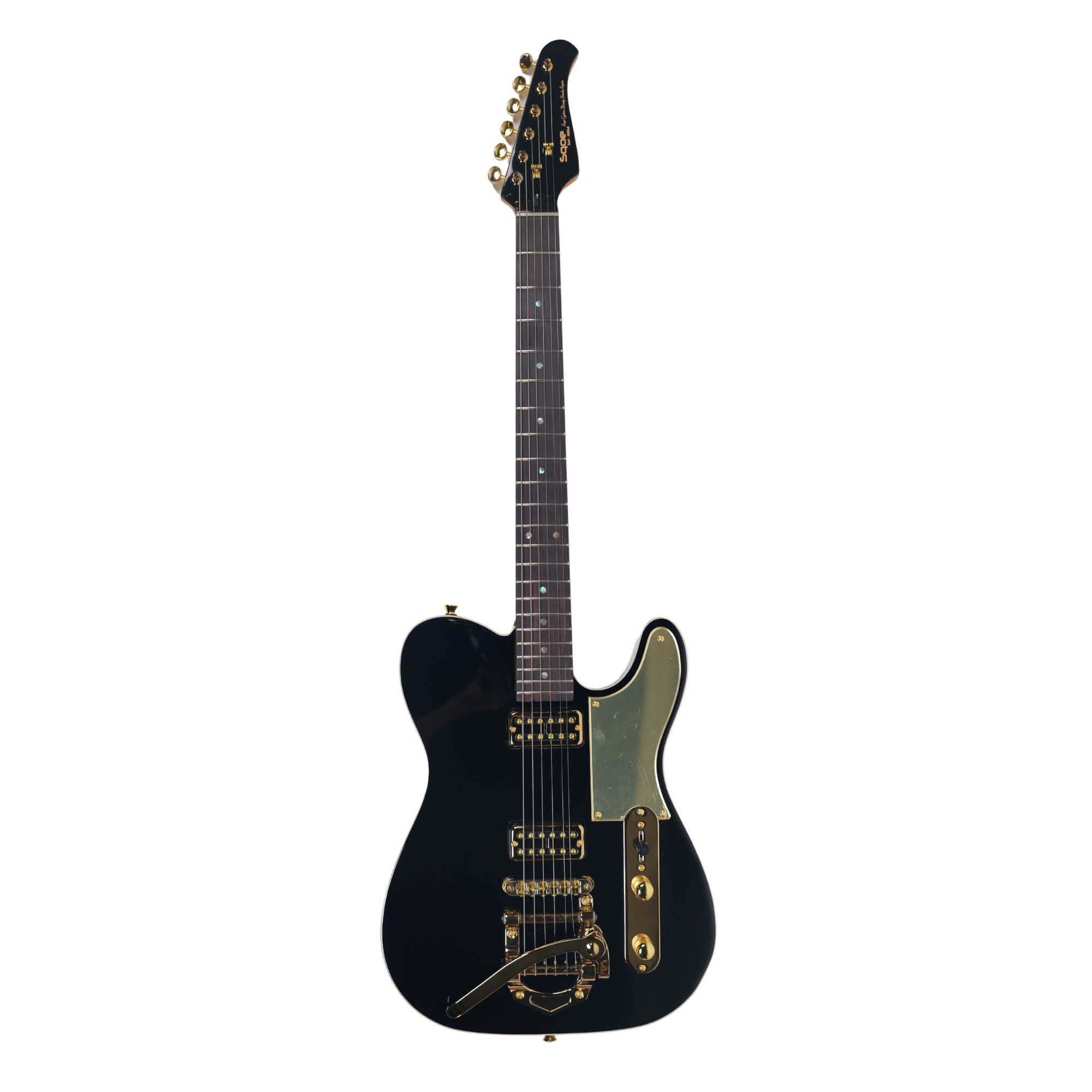 SQOE SETL1000FR  Phantom black Premium Custom Telecaster with Bigsby Tremolo  ABS Case