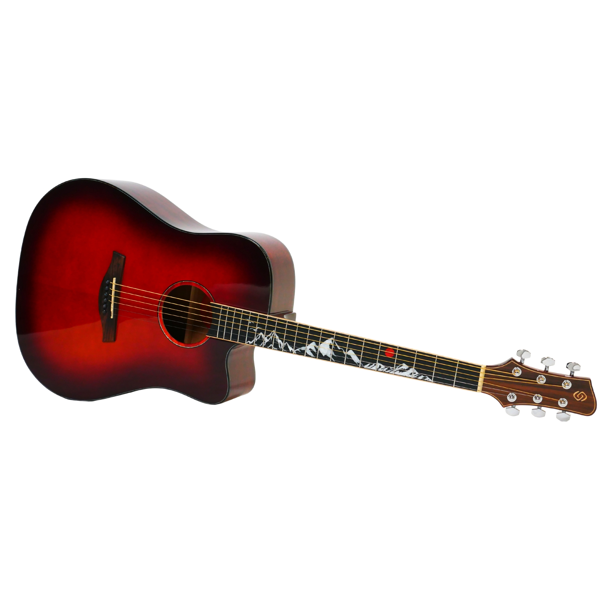 Strydom D241C Red moon acoustic guitar Cherry red