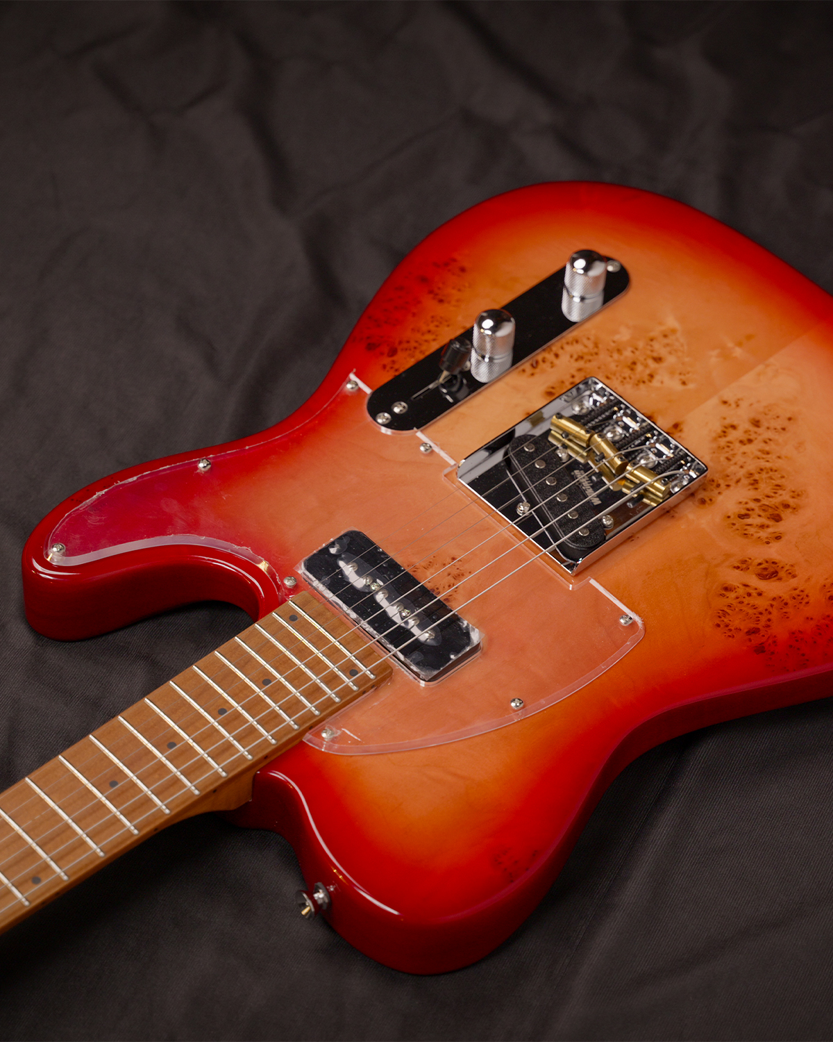 SQOE SETL550 Cherry Red Tele-Style Guitar