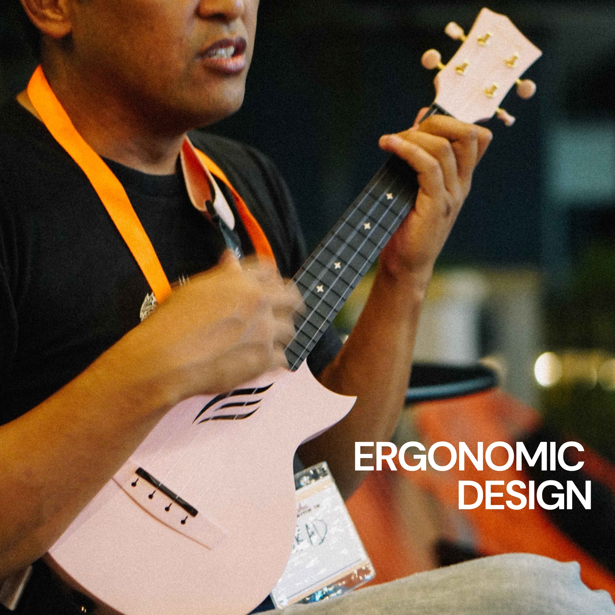 Enya Concert Nova U Carbon Fiber Travel Ukulele-Pink Matt