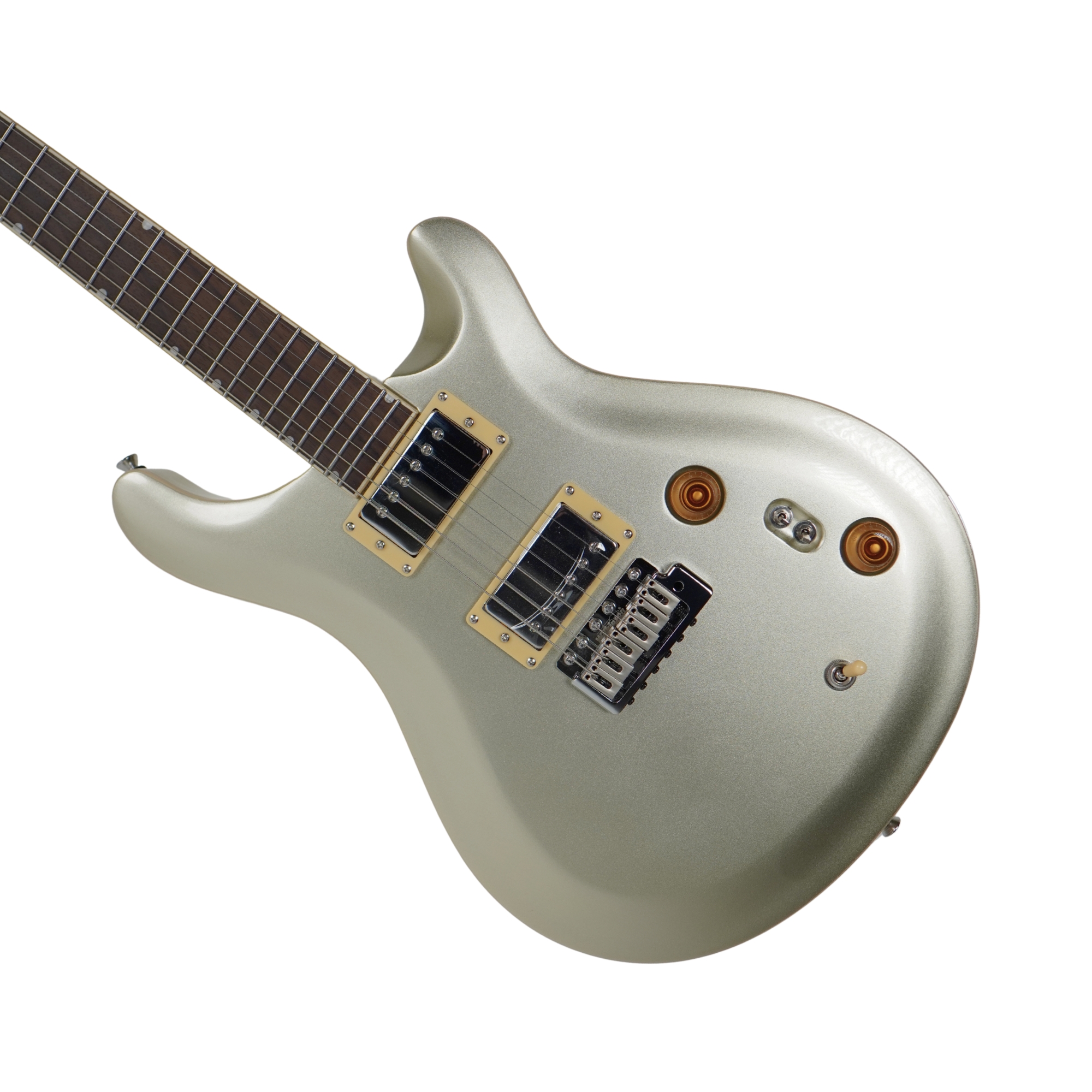 SQOE SE200 Champagne Electric Guitar Wilkinson Tremolo Mirror Gloss Finish