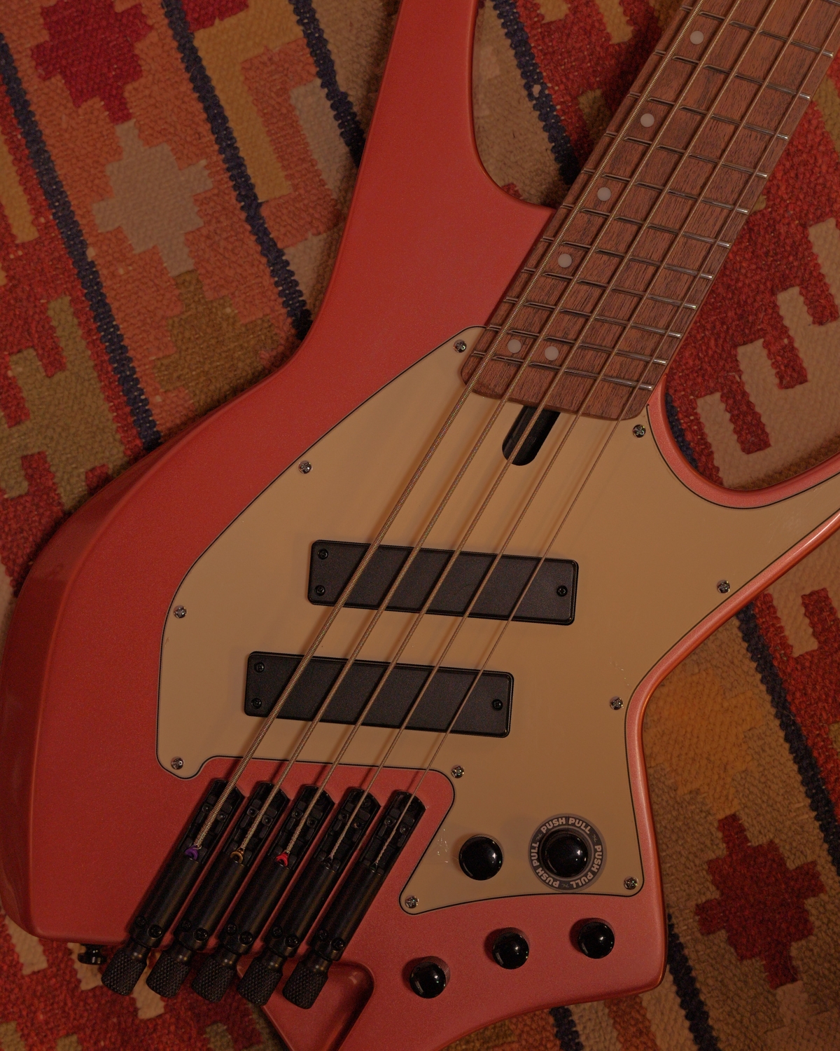 HEX NB505G Metallic Rose Gold Headless Bass  5-String Multiscale