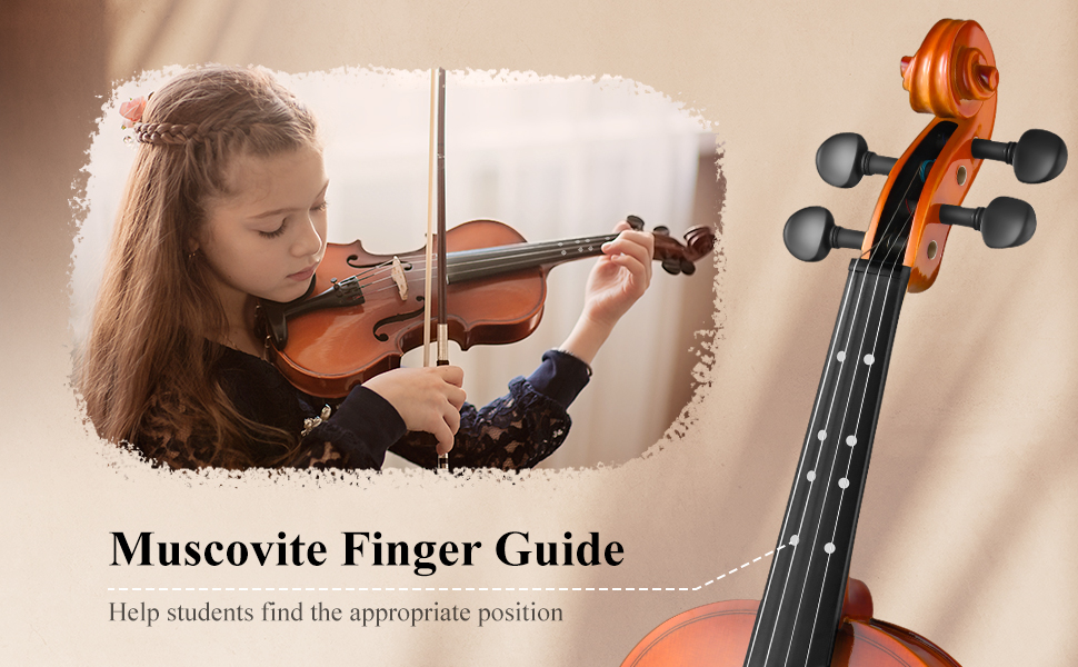 Eastar Violin EVA2 44 Full Size for Adults Violin Set for Beginners with Hard Case Rosin Shoulder Rest Bow and Extra Strings Imprinted Finger Guide on Fingerboard