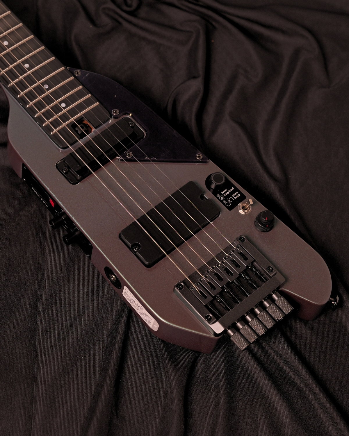 Donner HUSH X PRO midnight glow Electric Guitar Kit - Smart Travel Guitar with Dozens of Preset Combinations 7 Tone Sim Options