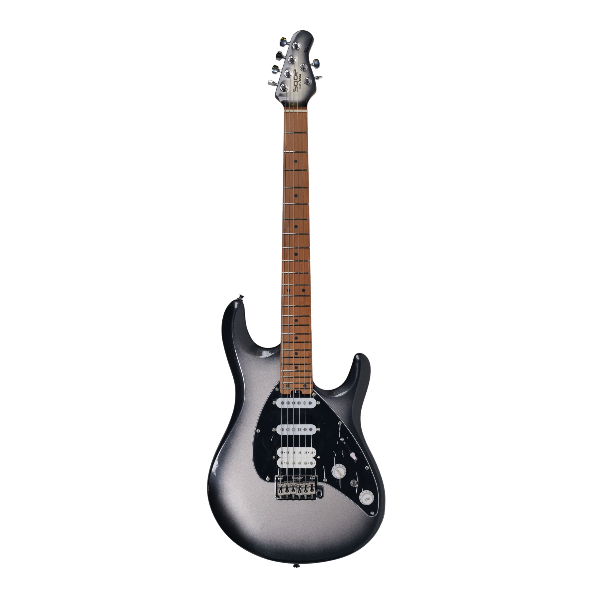 SQOE SEMS200 MWA Metallic Silverburst HSS Alnico 5 Electric Guitar