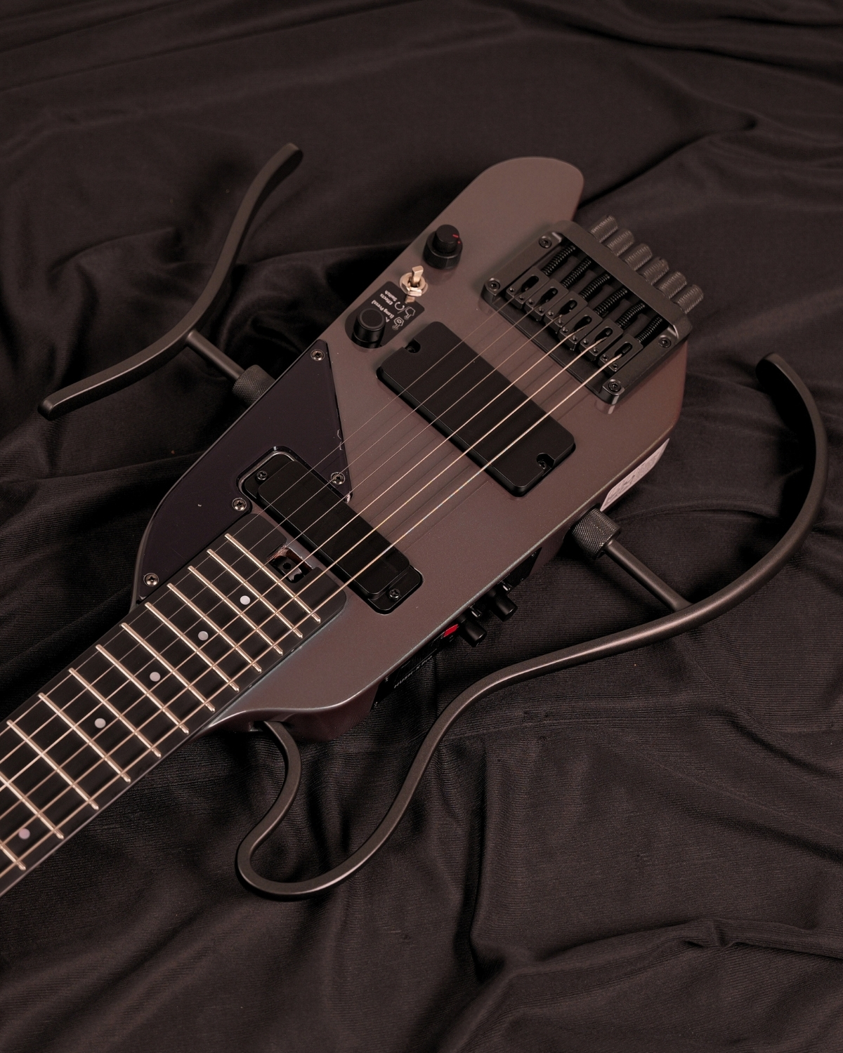 Donner HUSH X PRO midnight glow Electric Guitar Kit - Smart Travel Guitar with Dozens of Preset Combinations 7 Tone Sim Options