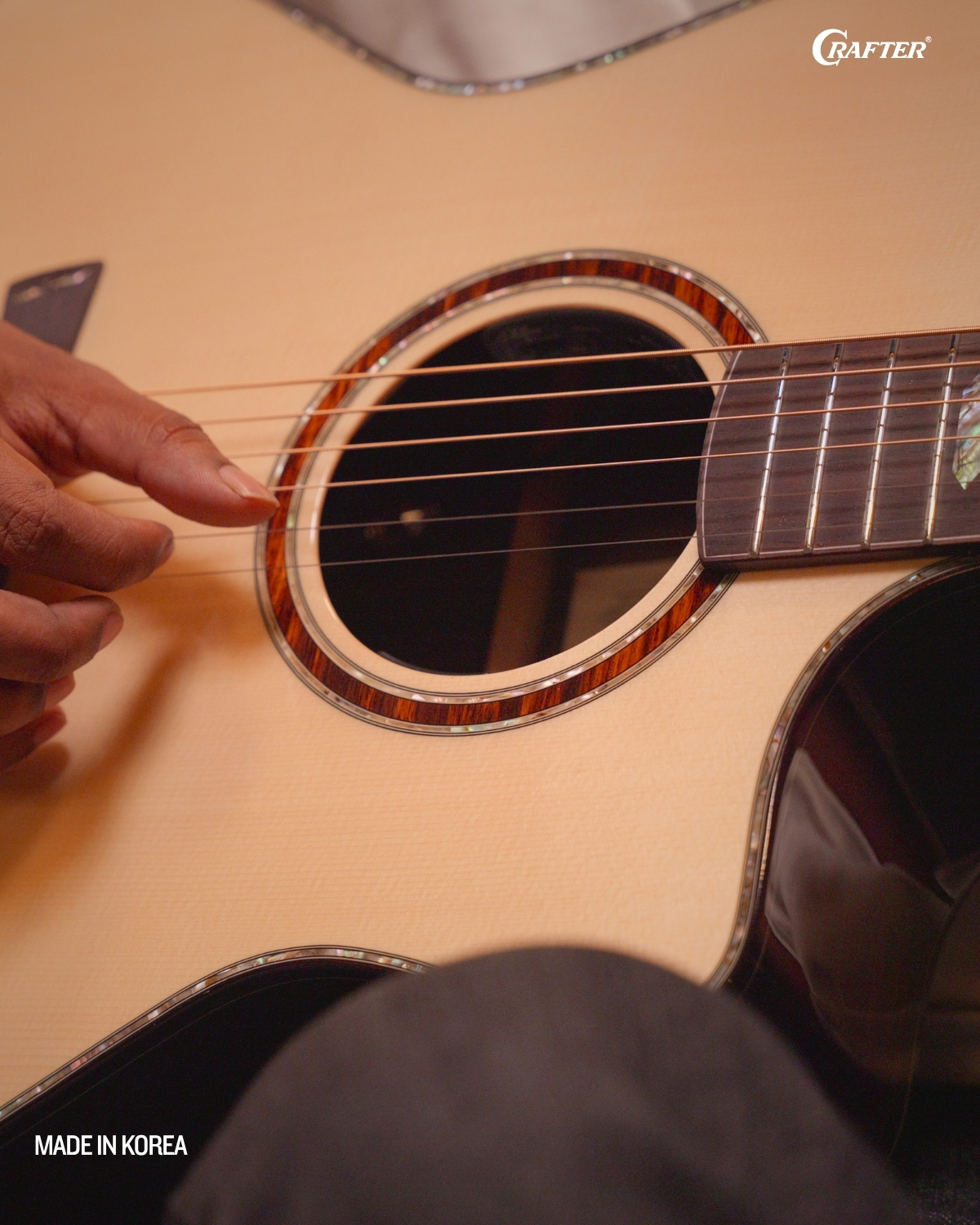 Crafter SRP G36CE Acoustic Electric Guitar Solid Top Back Premium Guitar