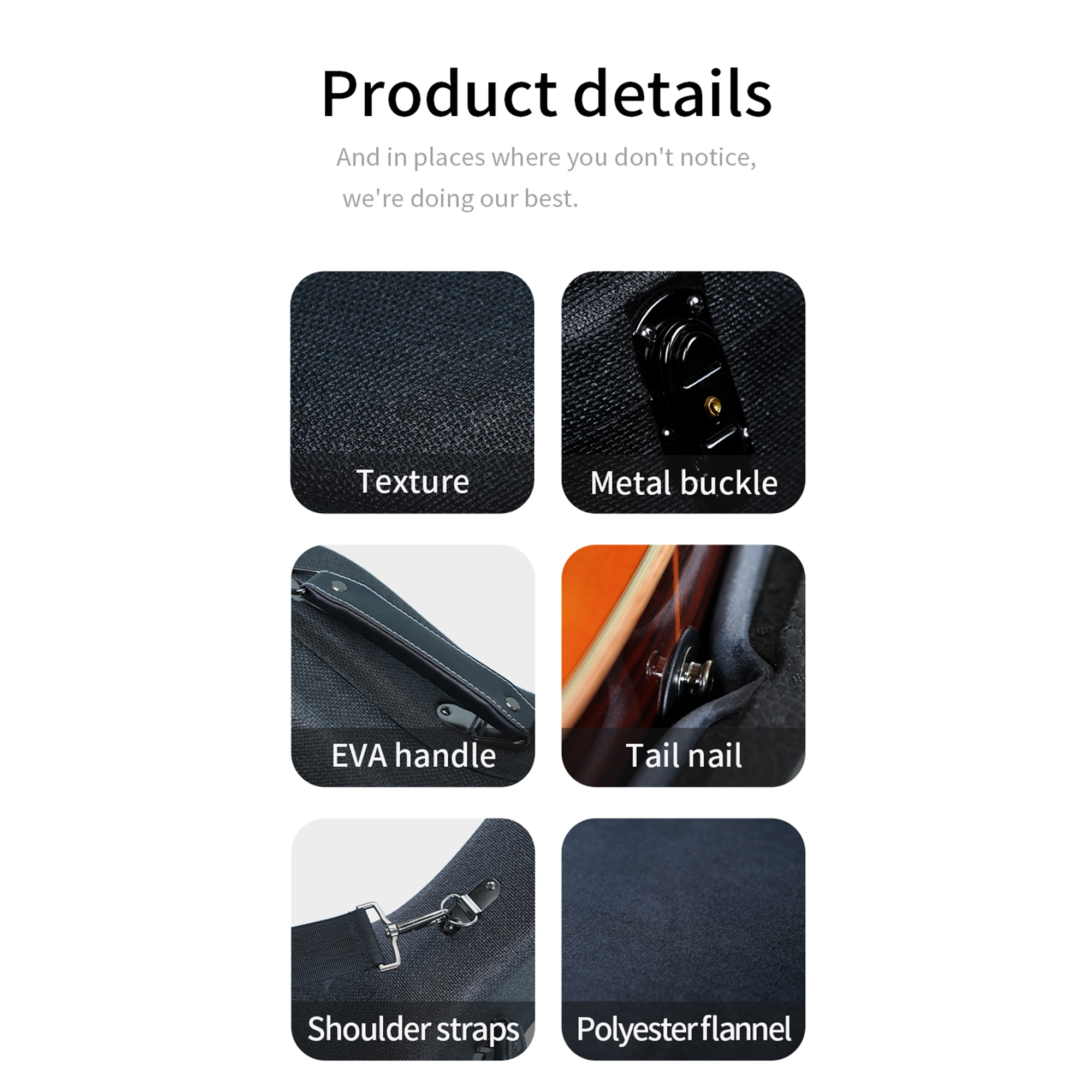 Double AIR bag Hardcase for 40inch and 41inch guitars - weather resistant lightweight Air01