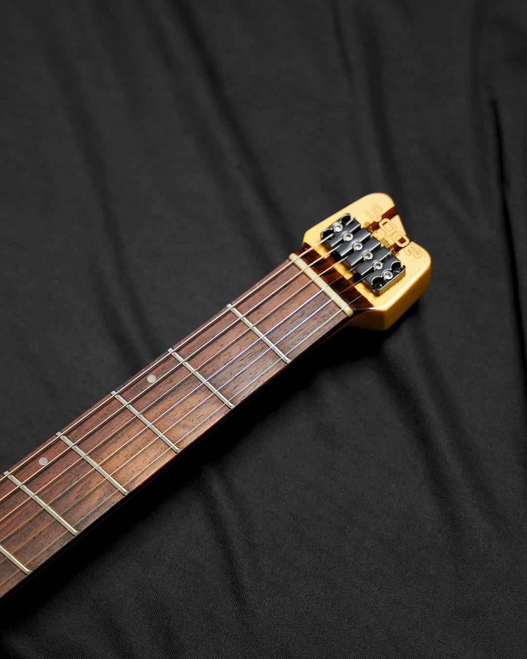 SQOE SEWT998 Headless Electric Guitar - Honey-Orange Sunset