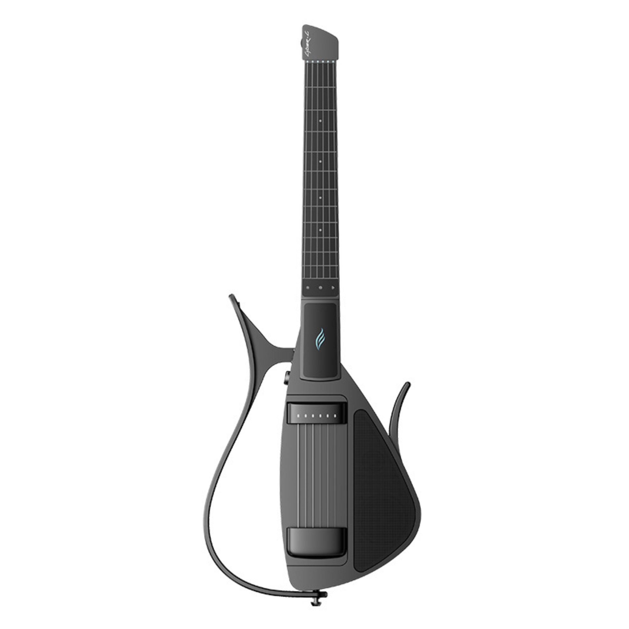 Enya CYBER-G String model Stringless Smart Guitar Foldable Travel Backing Guitar Built-in Drum Machine Bassline 20 instrument Sounds for One-Man Band App Interactive Chord Sheets For Adults Teens Black