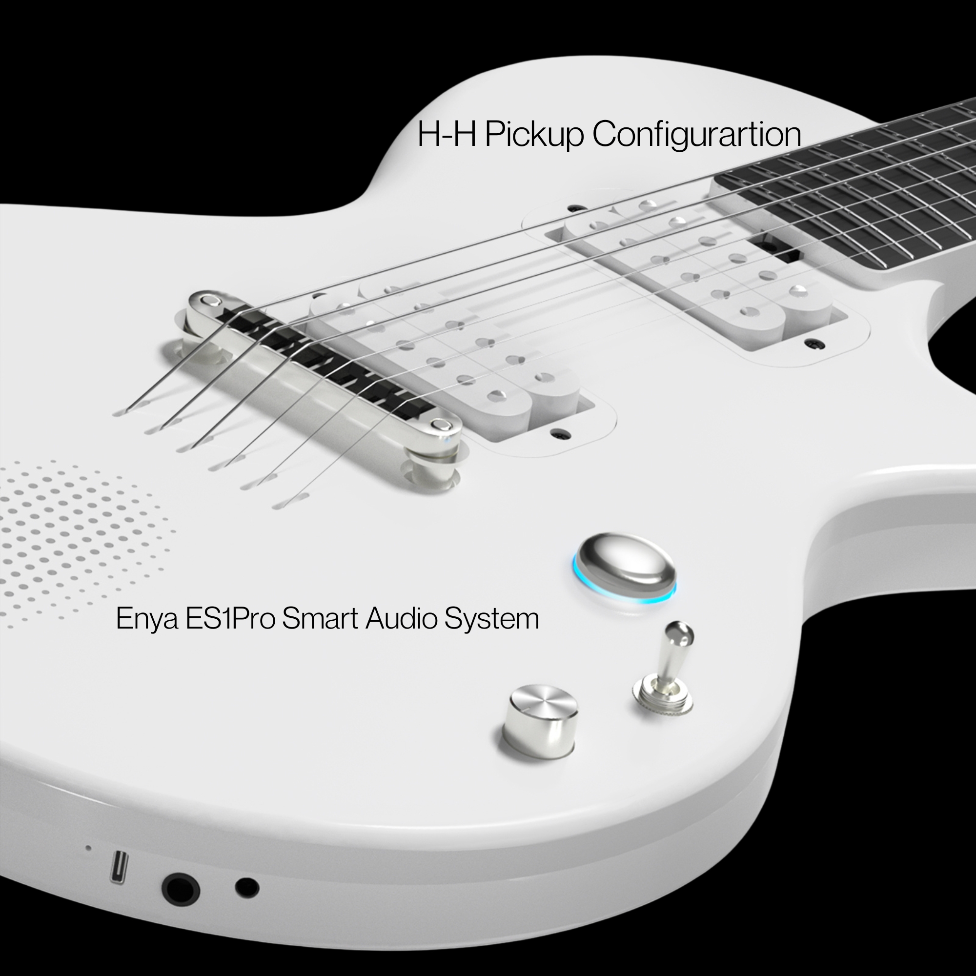 Enya Nova GO Sonic smart electric guitar white exclusive thickened bag Type-C charging cable