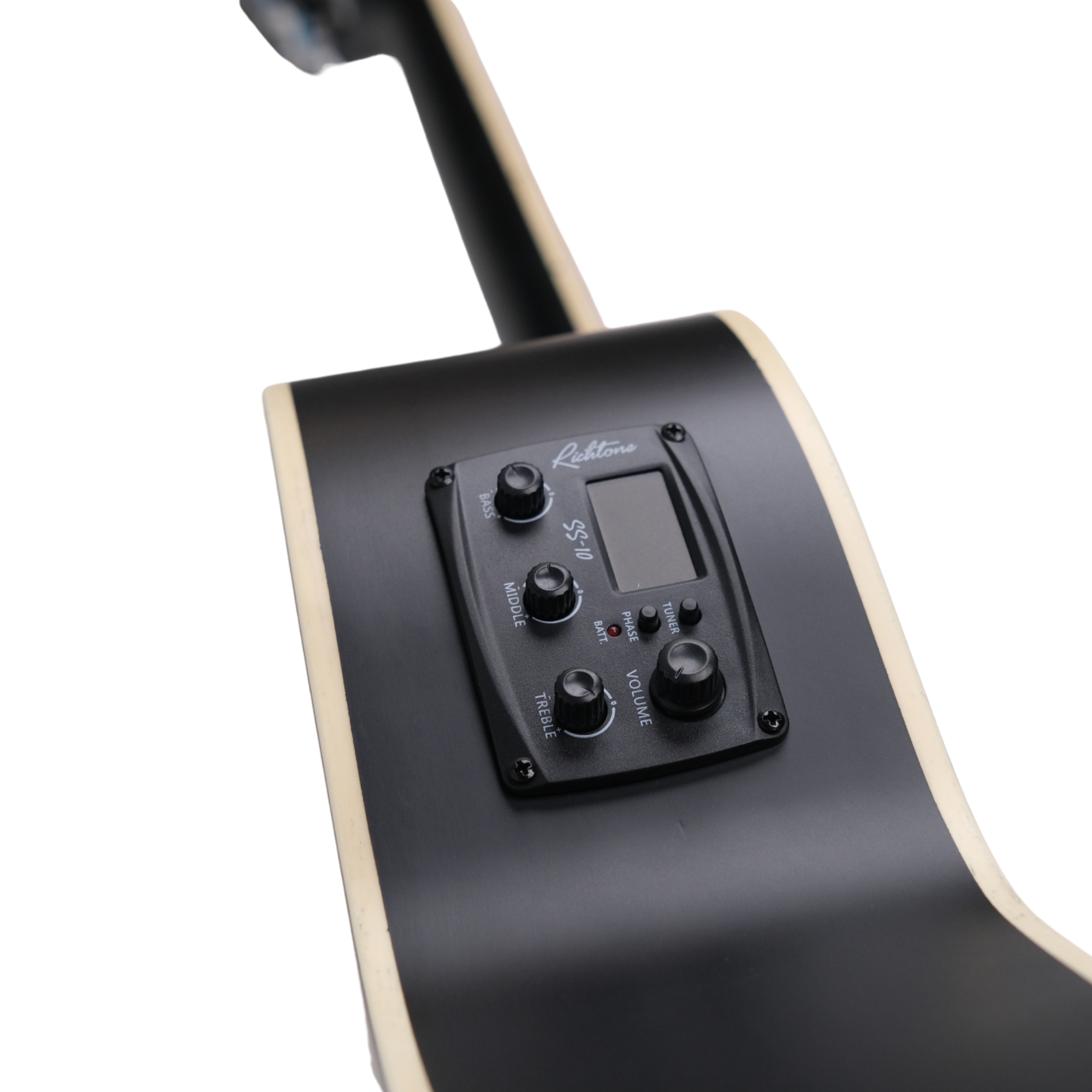 Richtone 39inch RT39CEQ 3 BAND EQ black matt cutaway guitar