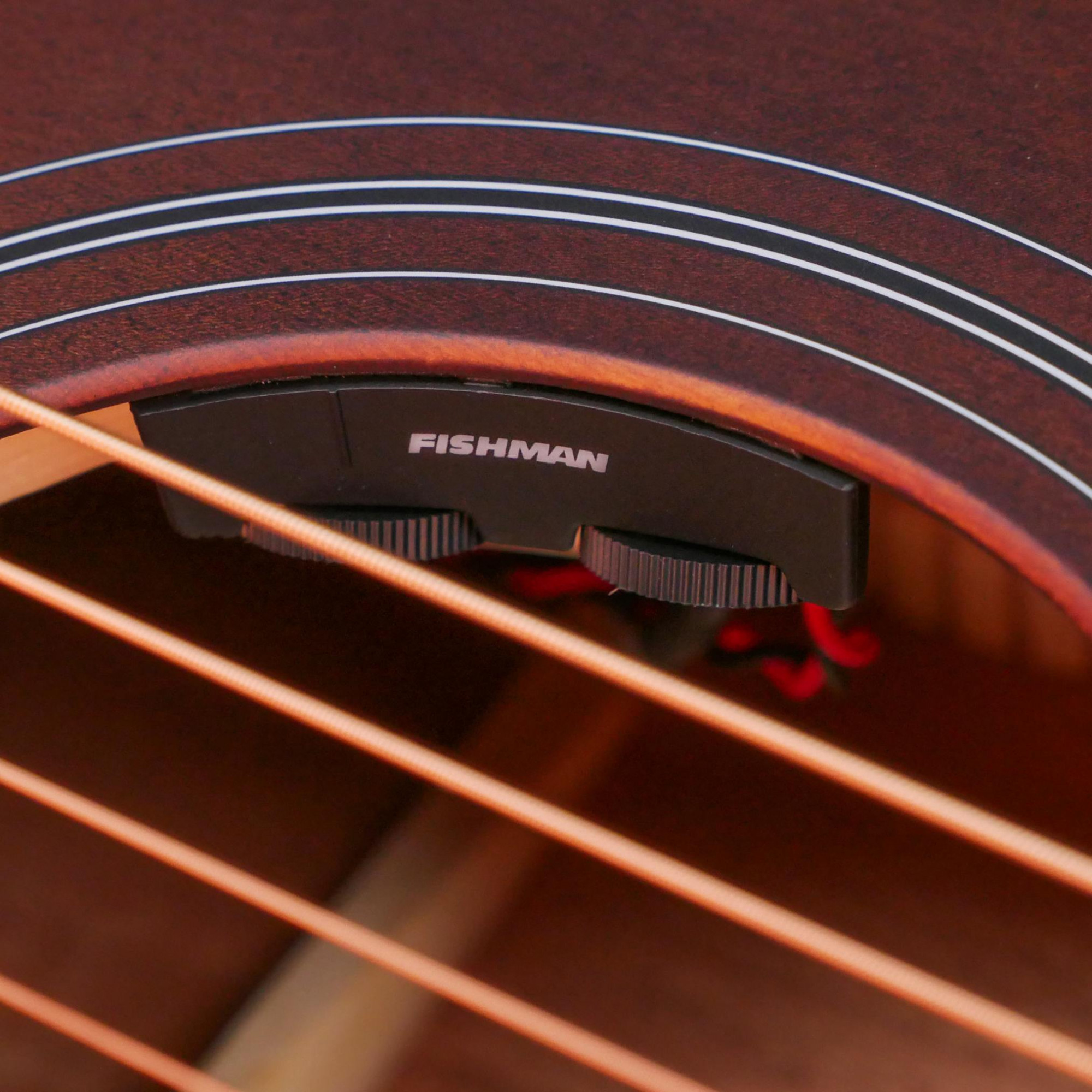 Kepma F0-BE Phoenix Series Solid Top with Fishman sonitone Semi-Acoustic Guitar - Cherry Red Matt