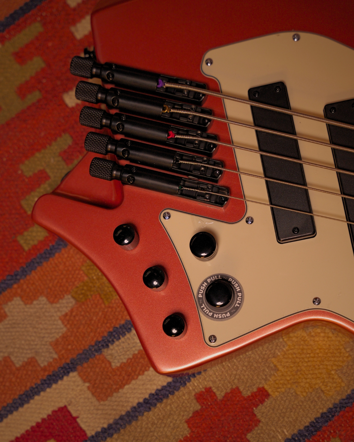 HEX NB505G Metallic Rose Gold Headless Bass  5-String Multiscale