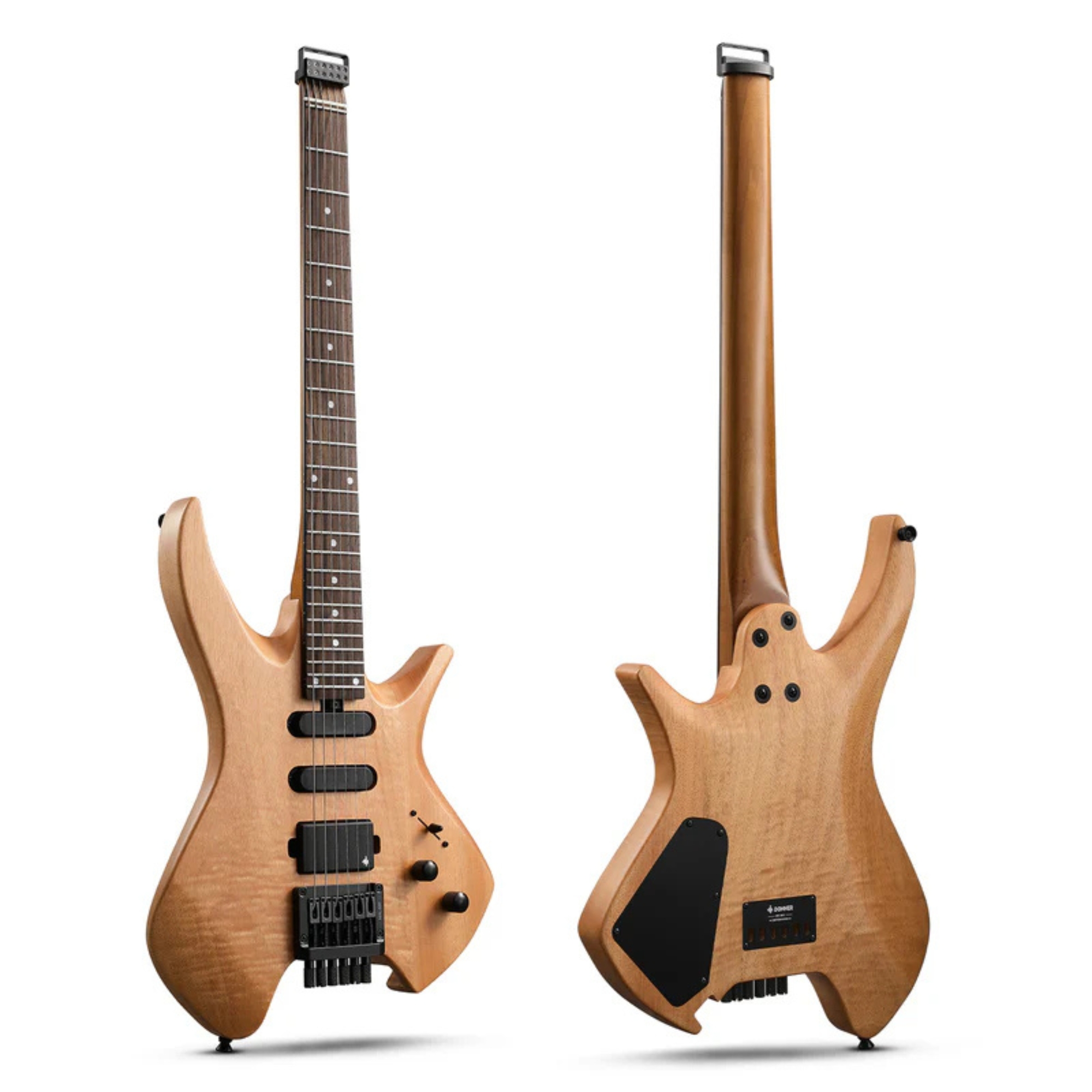 Donner HLX 500 Headless Electric Guitar natural