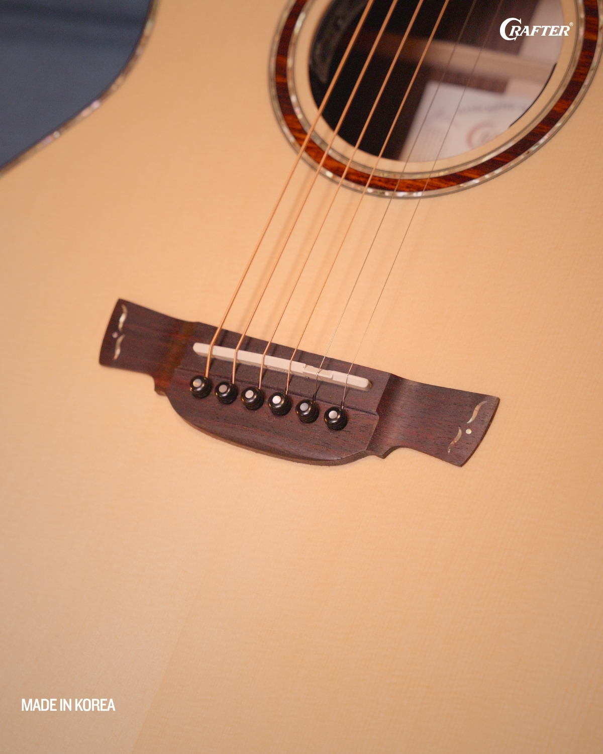 Crafter SRP G36CE Acoustic Electric Guitar Solid Top Back Premium Guitar