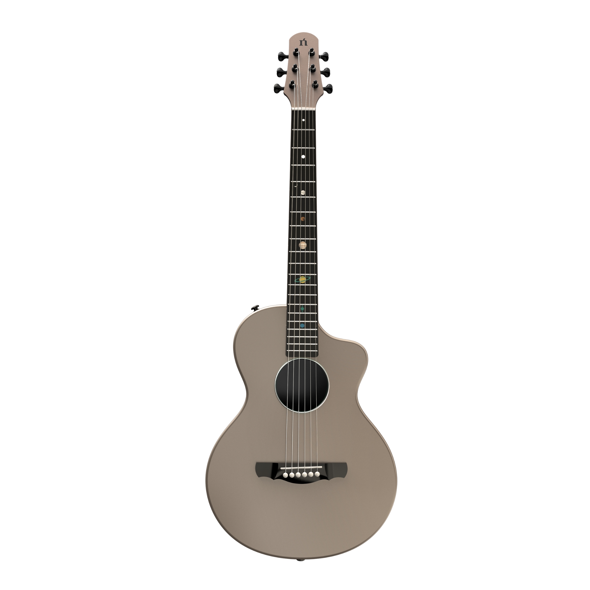 Natasha Asteroid Latte transacoustic OS1 Steel String carbon fibre guitar
