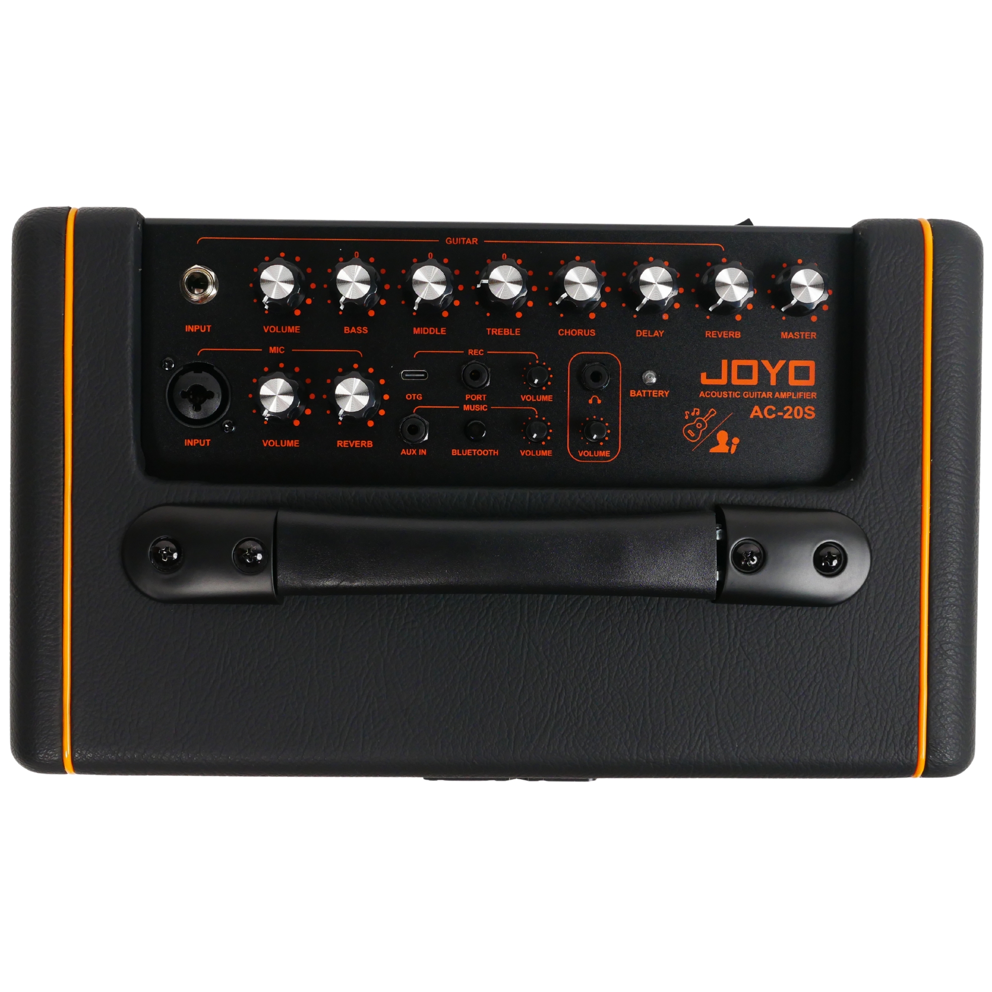 JOYO 20W AC20S Guitar Amp for Acoustic Guitar Built-in Bluetooth and Battery with Reverb Chorus Delay Effect for Practicing and Outdoors