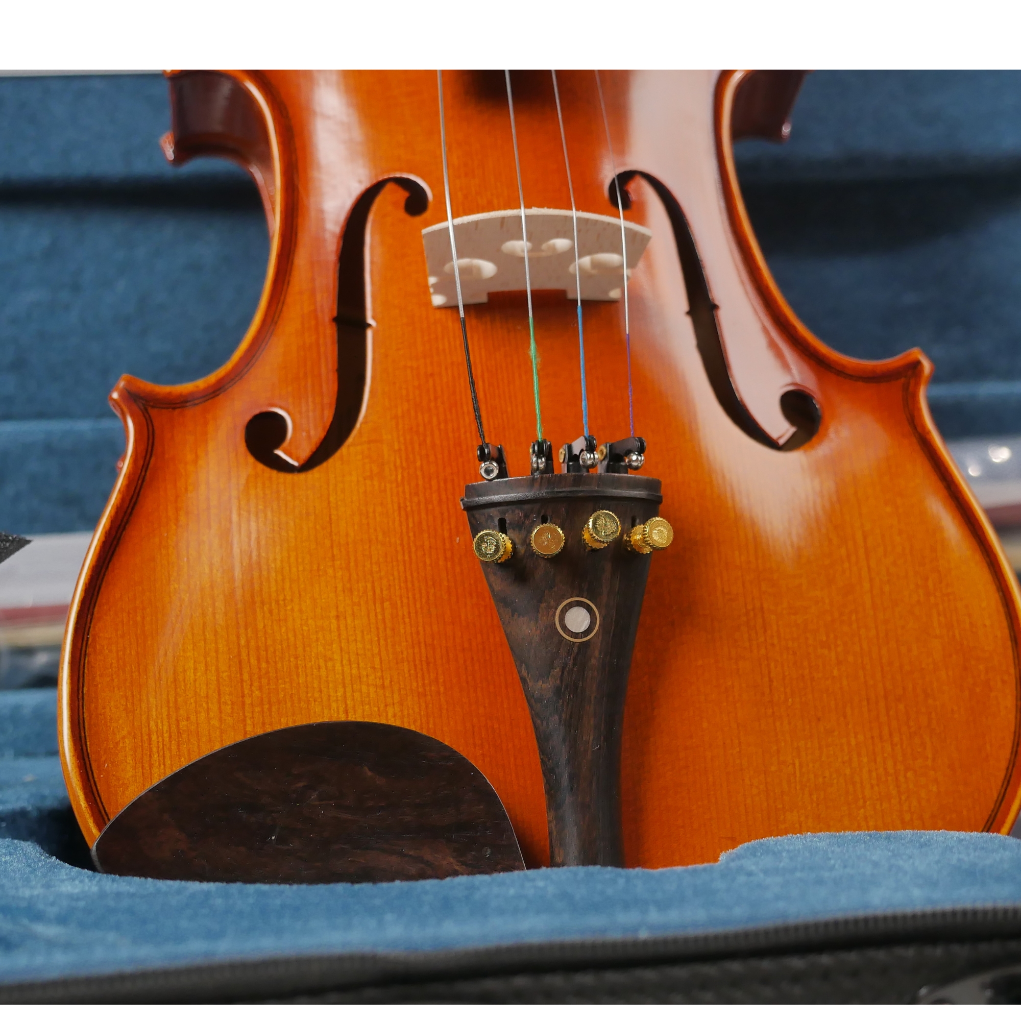 PR VNF103E Acoustic Violin Spruce Top Flame Maple Ebony Fittings Bow Case