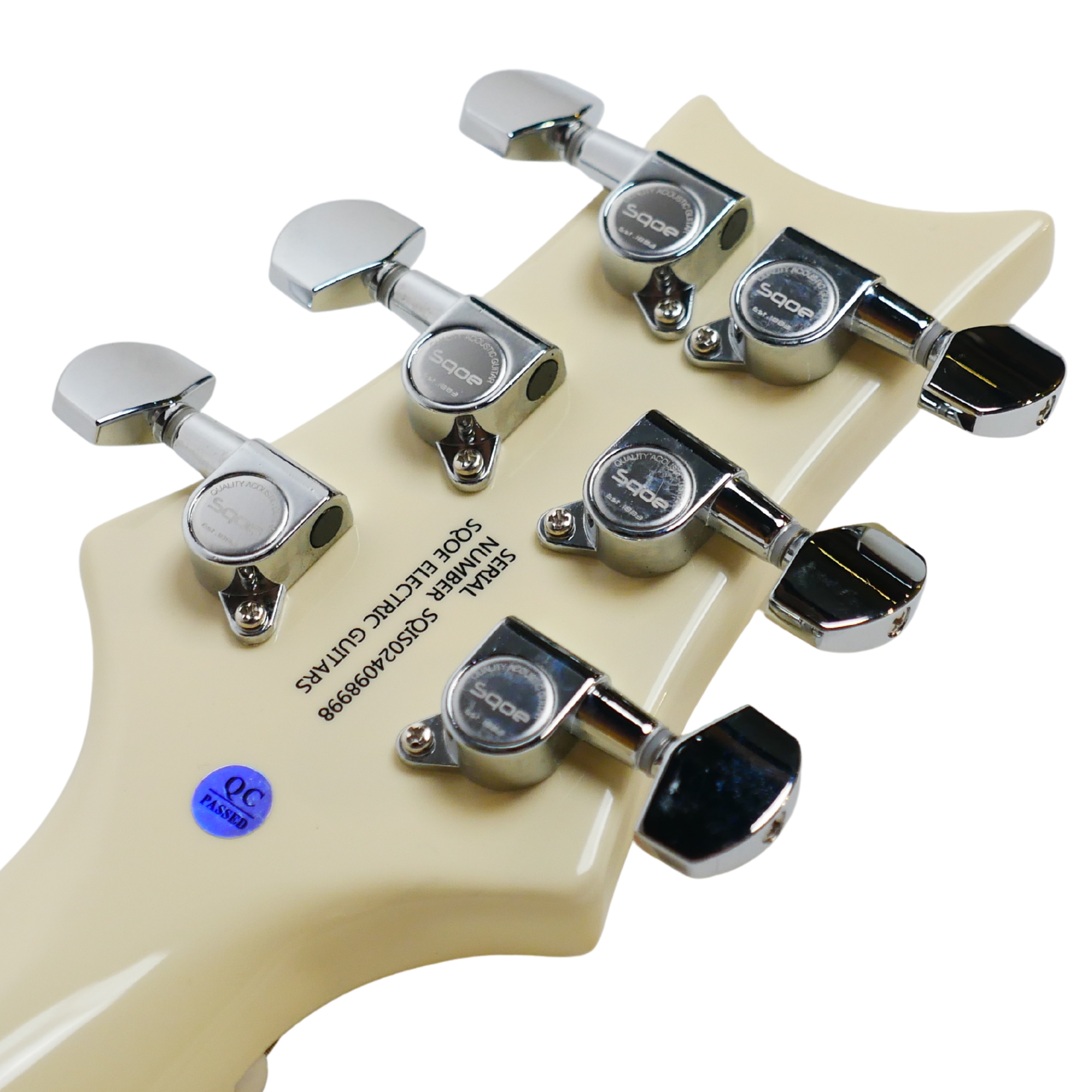 SQOE SE200 OLYMPIC WHITE Electric Guitar  Wilkinson Tremolo Mirror Gloss Finish