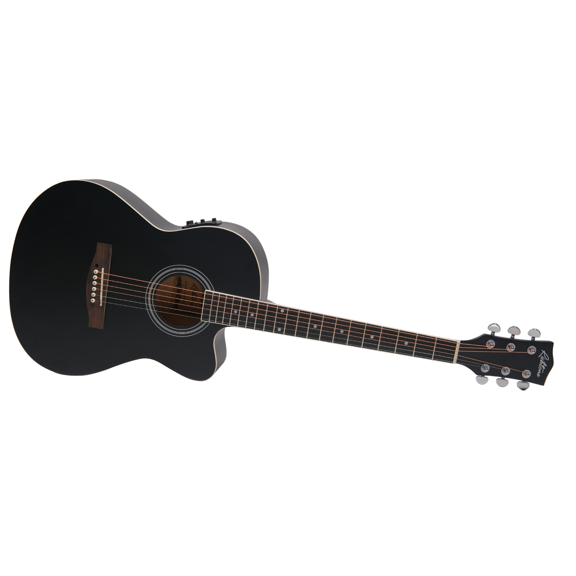 Richtone 39inch RT39CEQ 3 BAND EQ black matt cutaway guitar