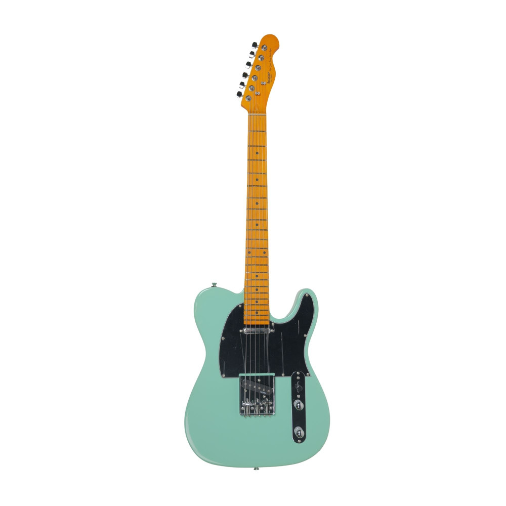 Image of SQOE SETL250 Tele Style Electric Guitar - Surf Green