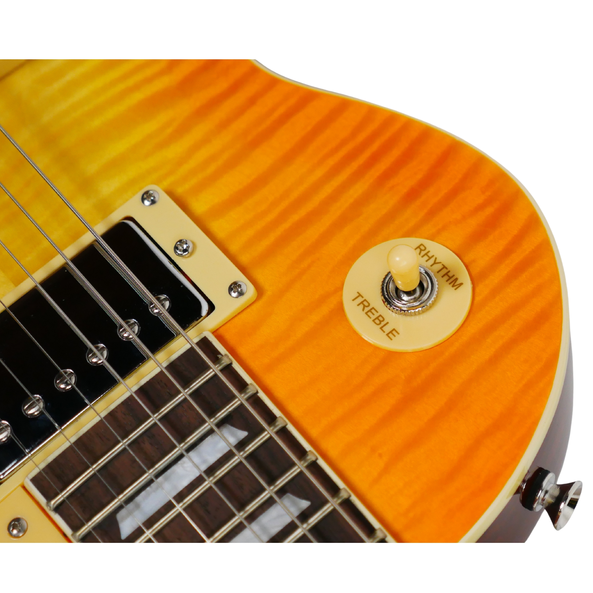 SQOE SELP900 Lemon burst Les Paul Electric Guitar with Hardcase